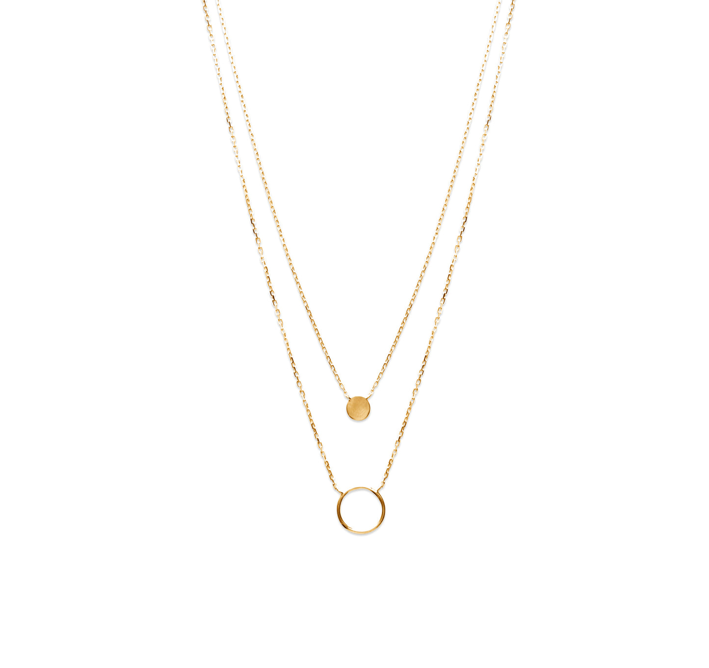 Doppelkette - 16 Karat vergoldet