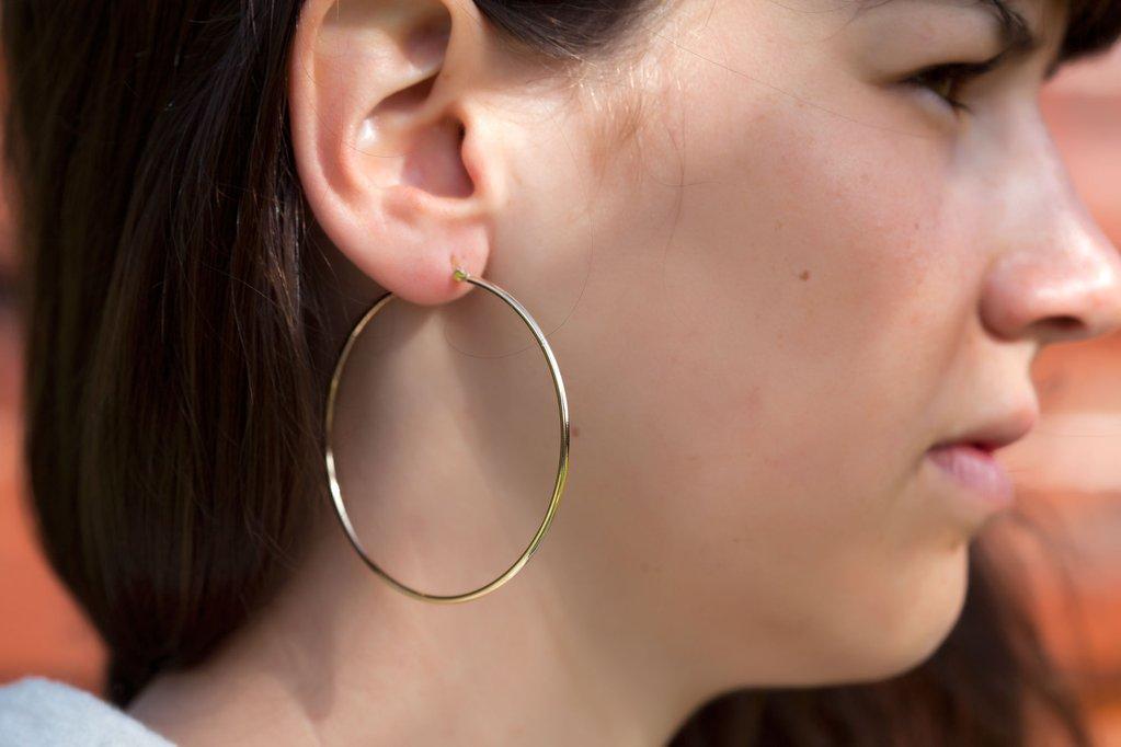 6 cm große Creolen  - 16Karat vergoldet