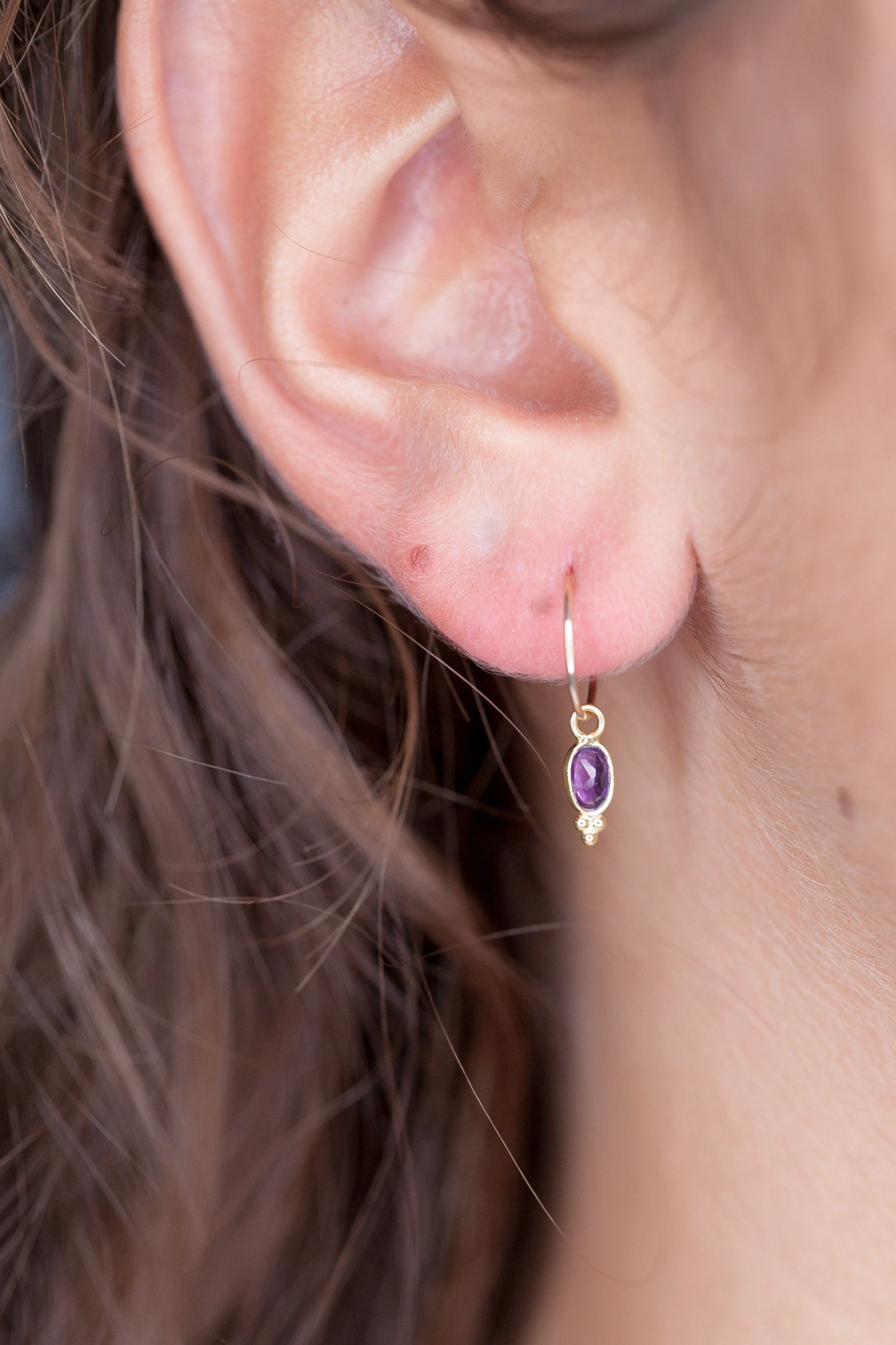 creolen amethyst vergoldet