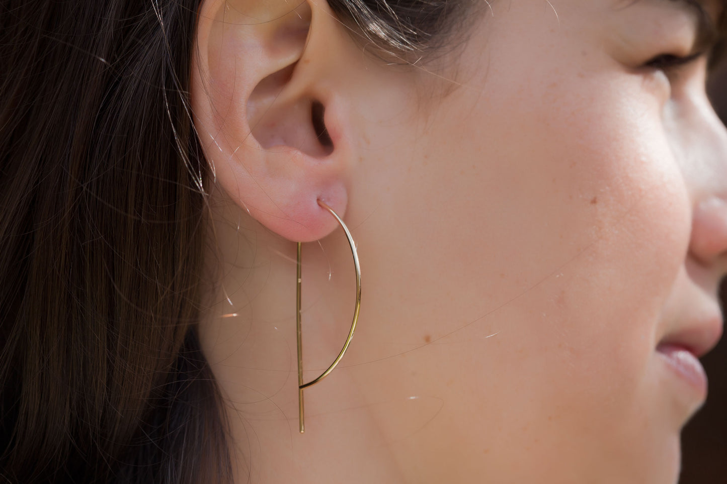 Geometrische Creolen Ohrringe | 16Karat vergoldet