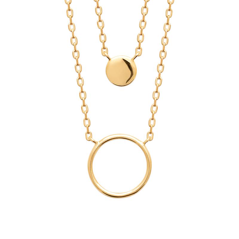 Doppelkette - 16 Karat vergoldet