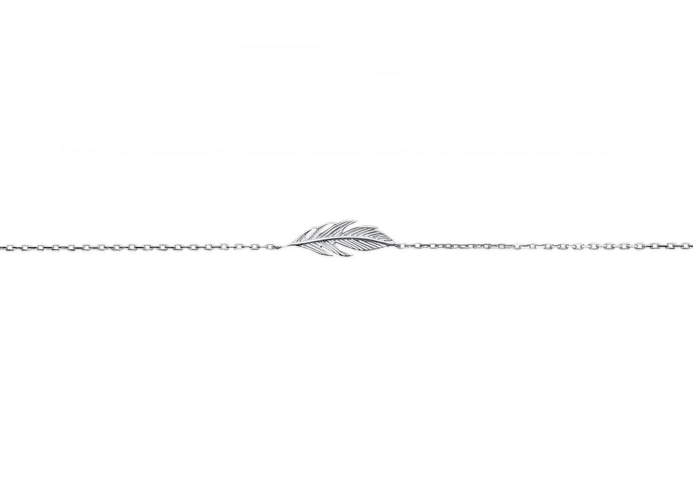 Armband mit Feder aus echtem Silber