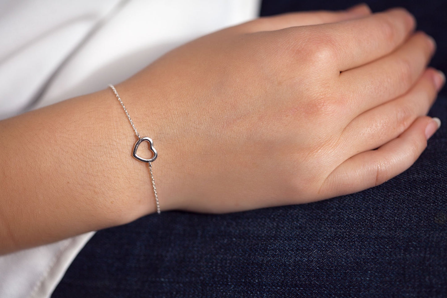 Filigranes Damen-Armband mit Herz-Symbol