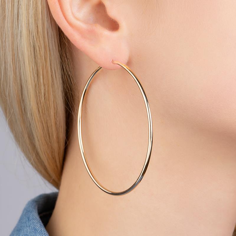 6 cm große Creolen  - 16Karat vergoldet