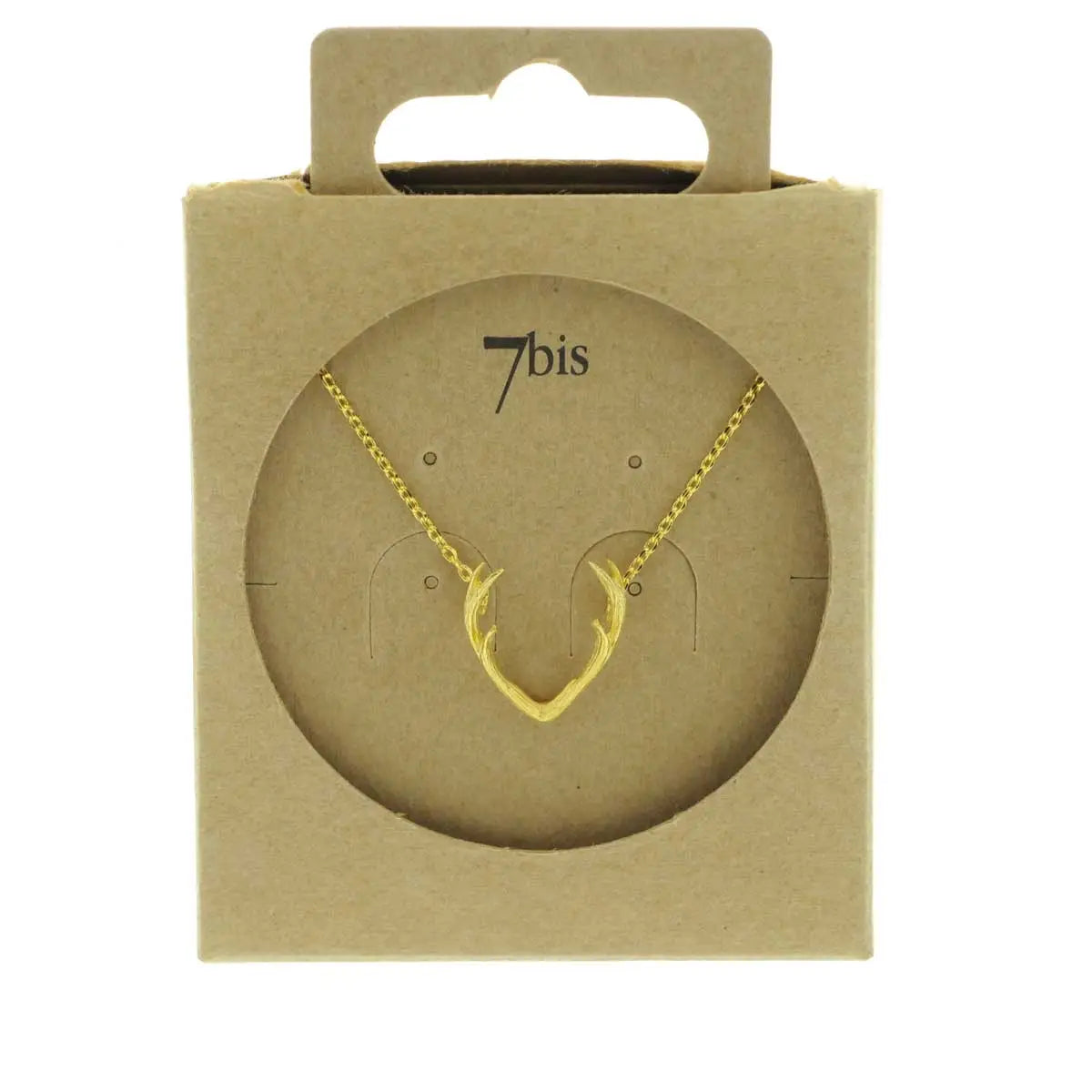 Kette mit Hirschgeweih goldfarben