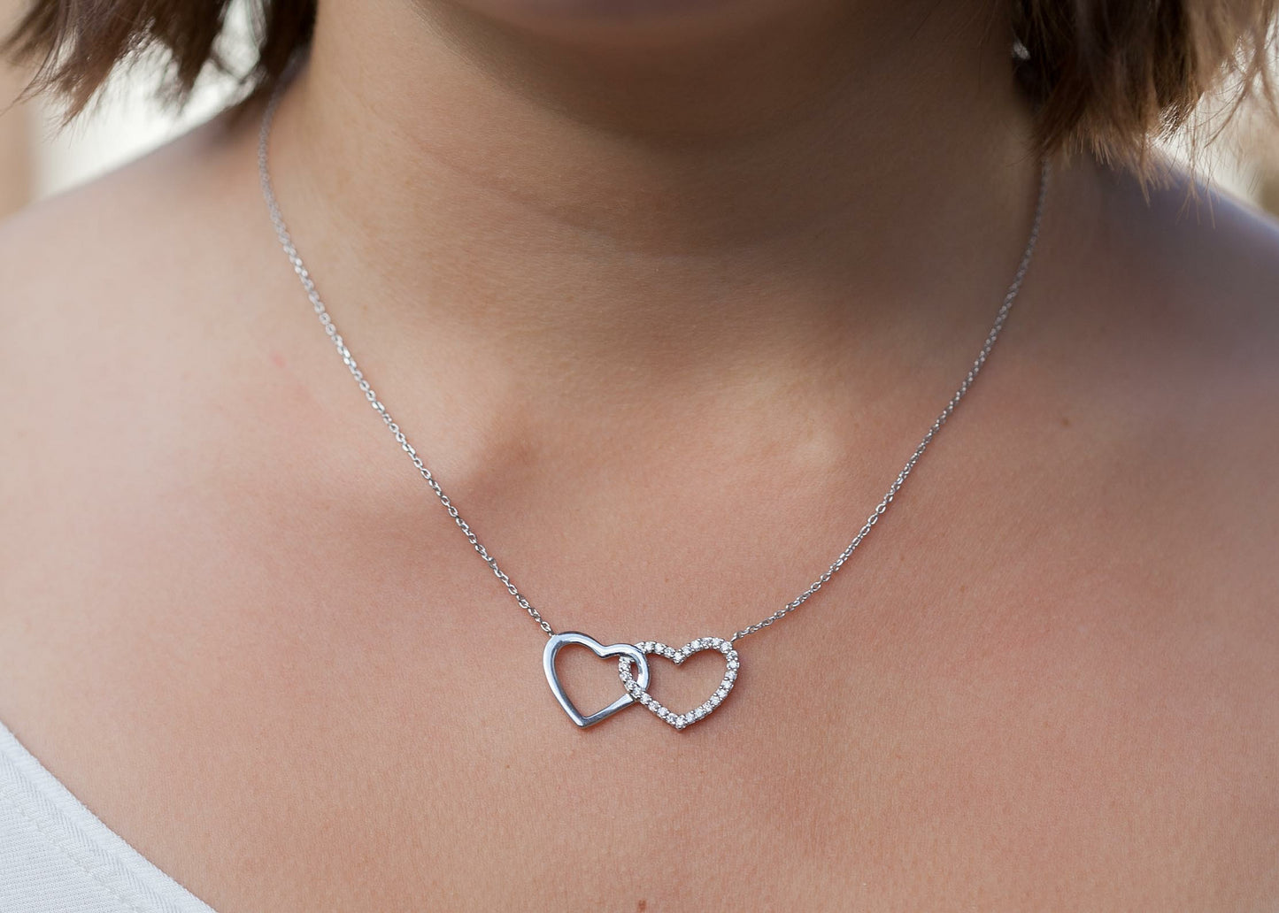 Halskette Herz Unendlichkeit Liebe aus Silber