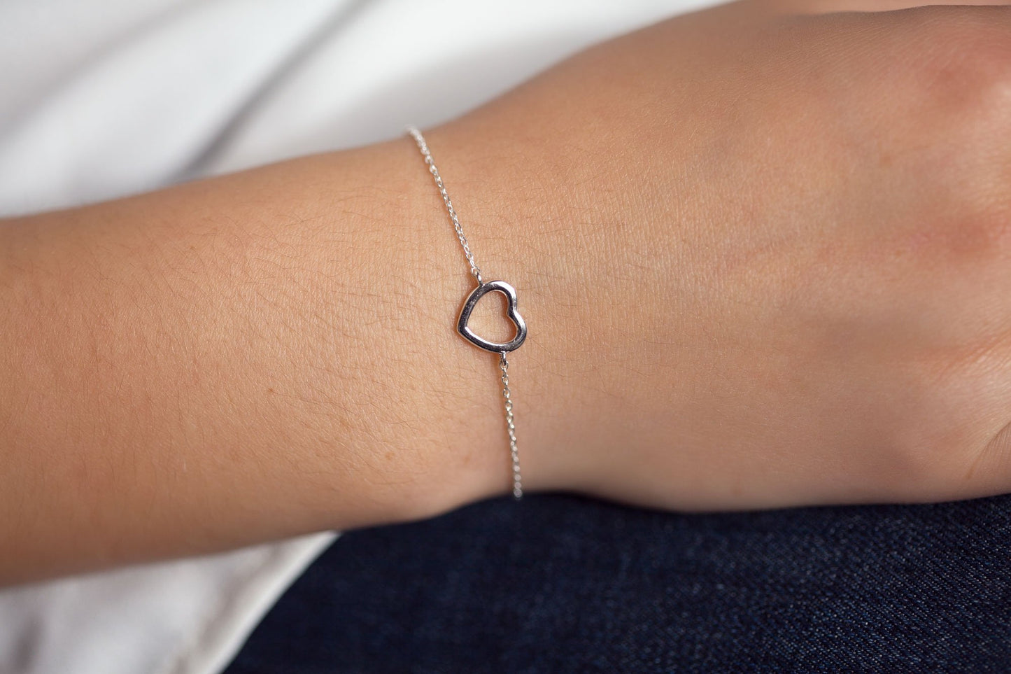 Armband mit Herz aus Silber