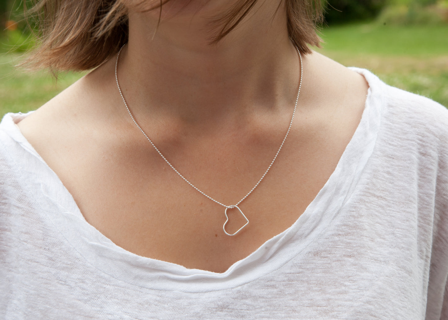 Halskette Herz Liebe Filigran aus Silber