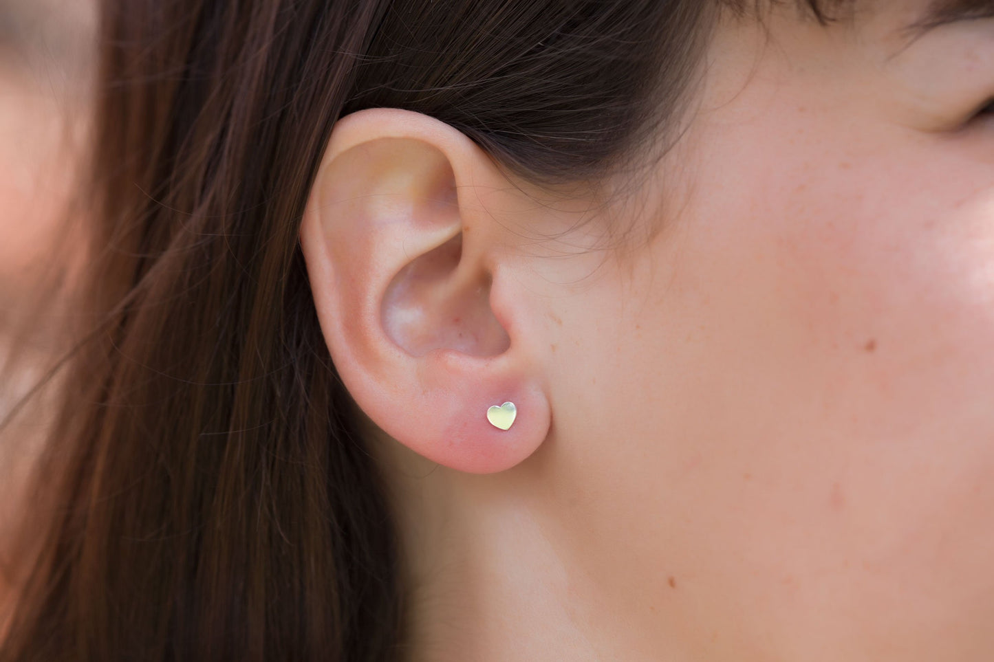 Ohrstecker mit Herz aus Silber - Herzohrringe für Damen