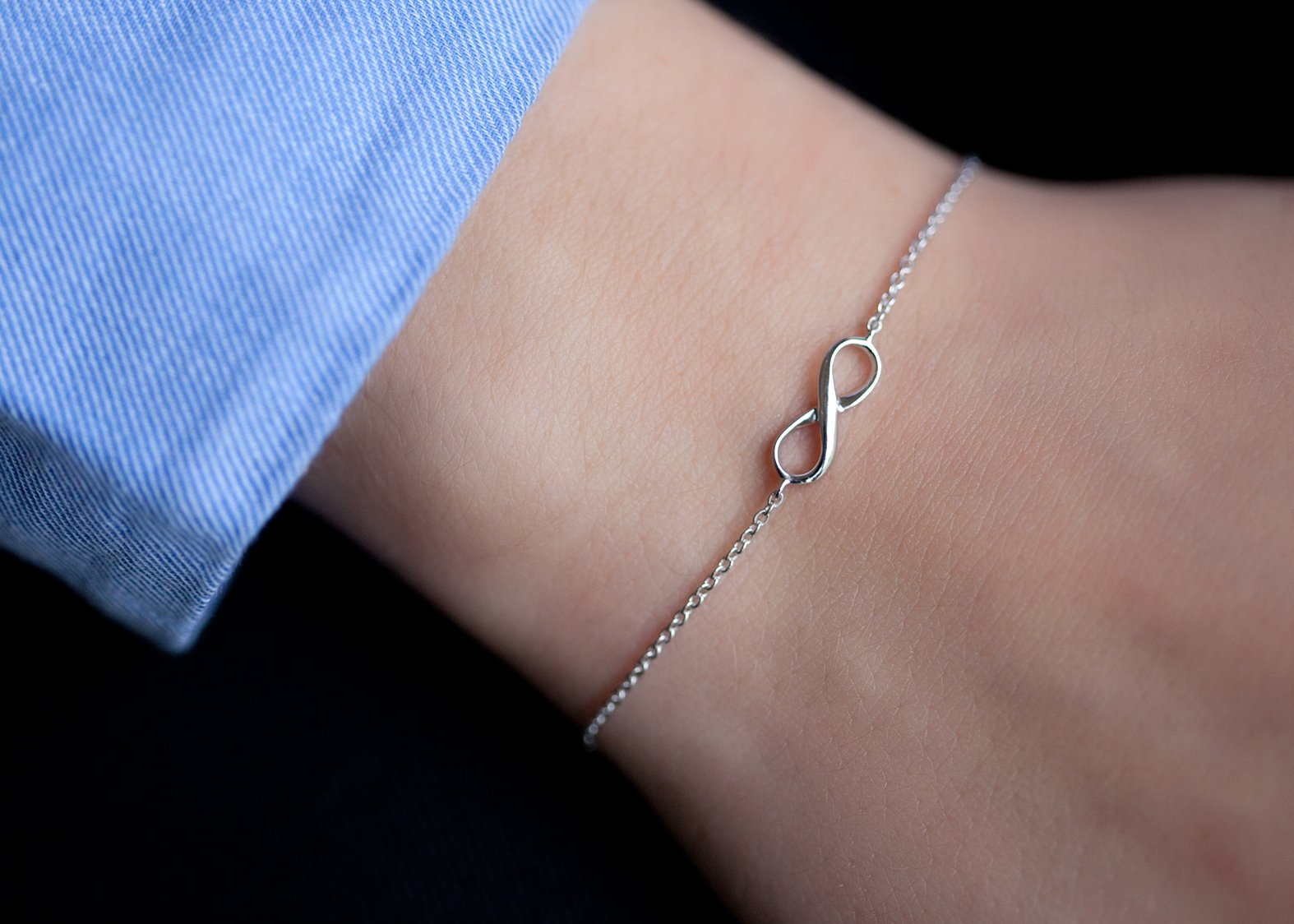 Unendlich-Armband aus Silber