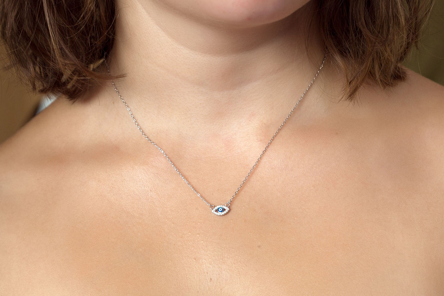 Nazar Kette aus Silber - Evil Eye Kette für Damen