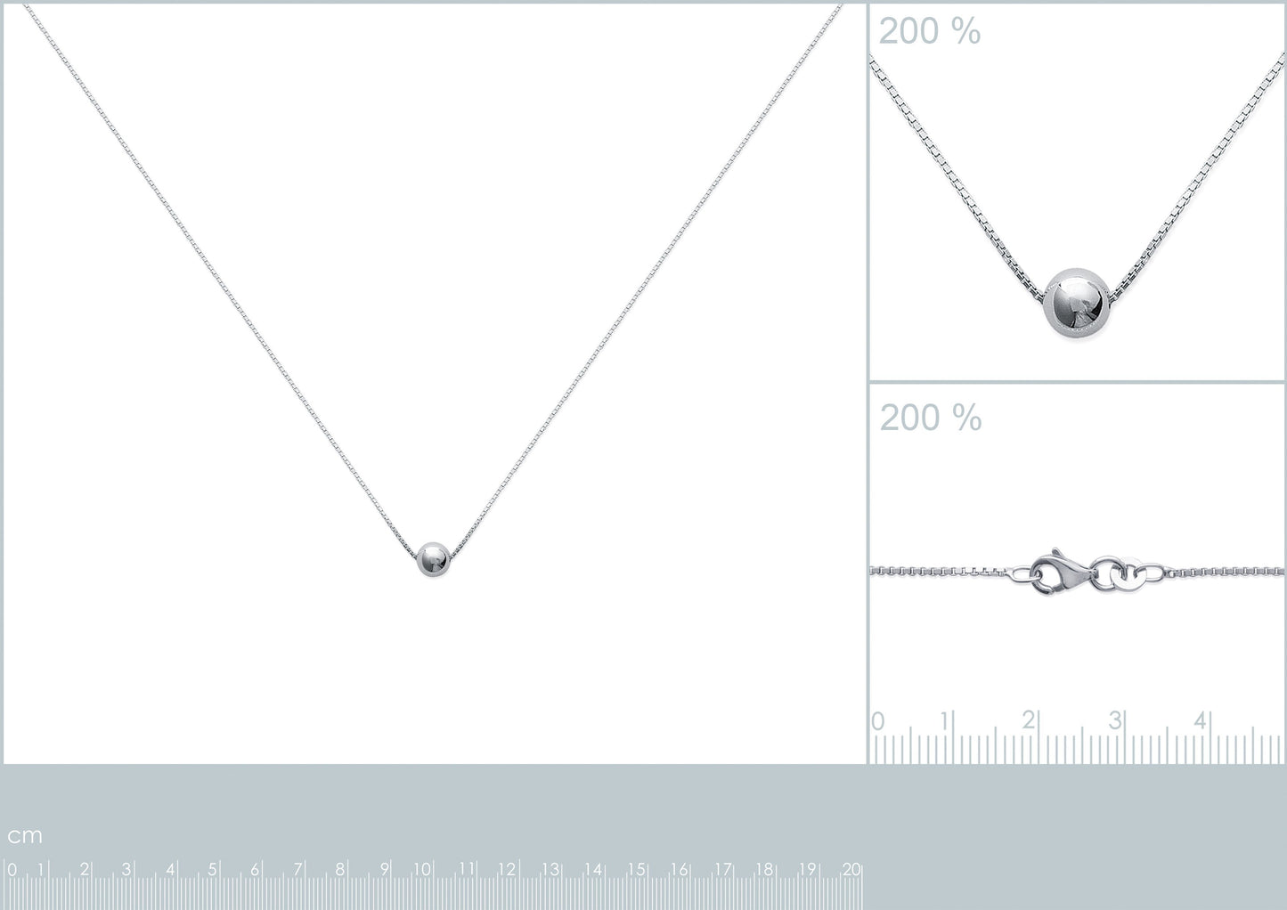 Kette mit Kugel Anhänger aus Silber