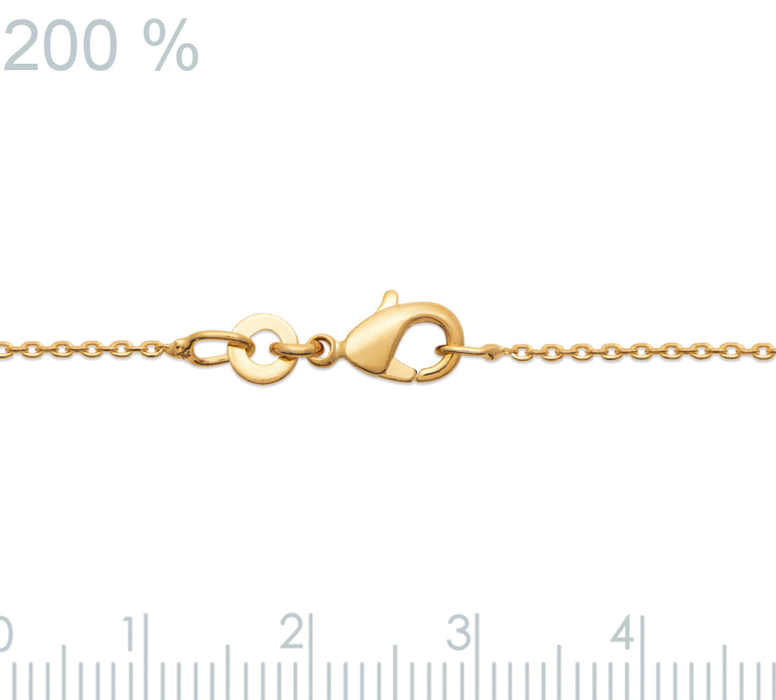 Kette Mit 9 Zirkonia-Steinchen - 18K vergoldet