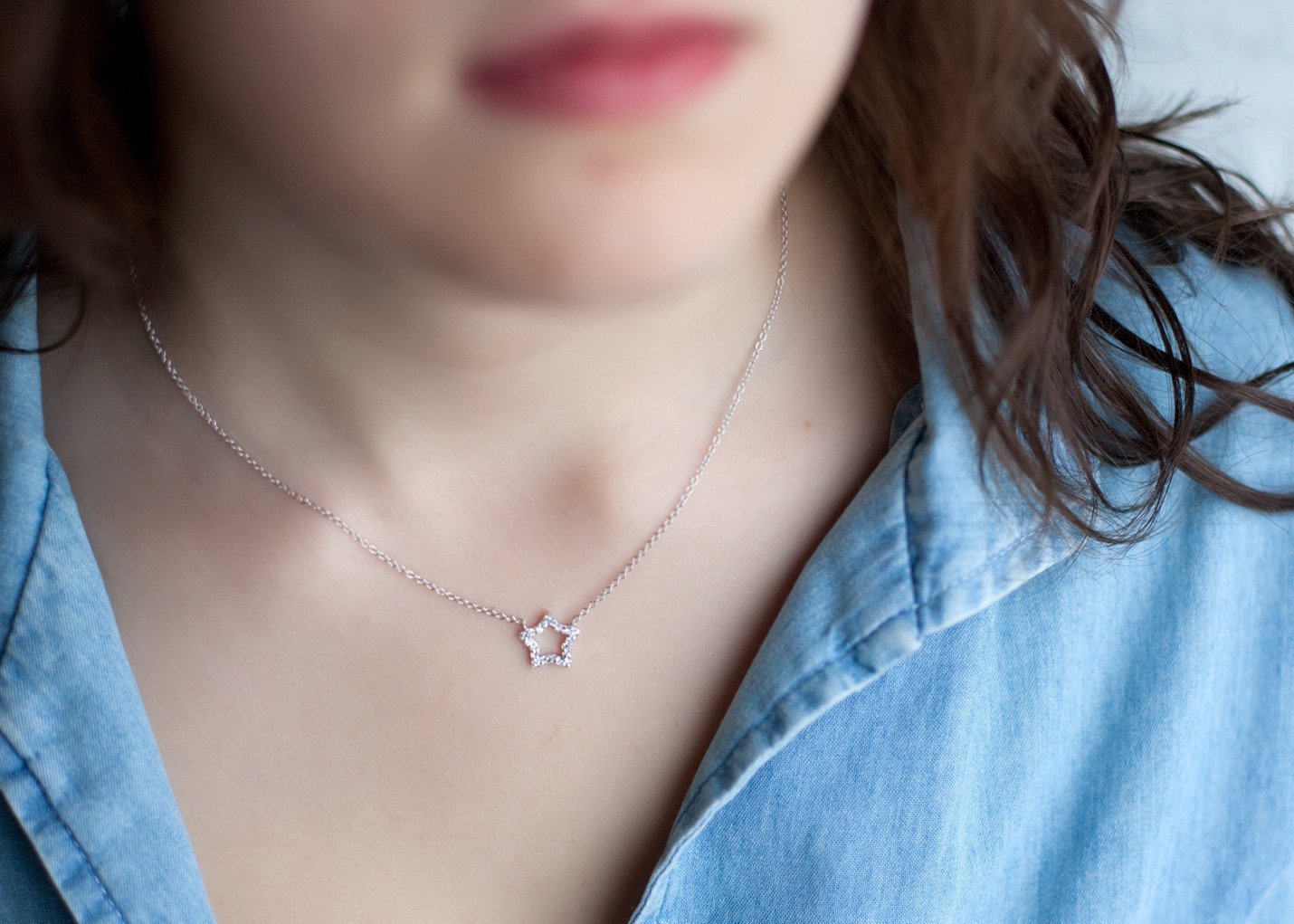 Kette mit stern aus Silber