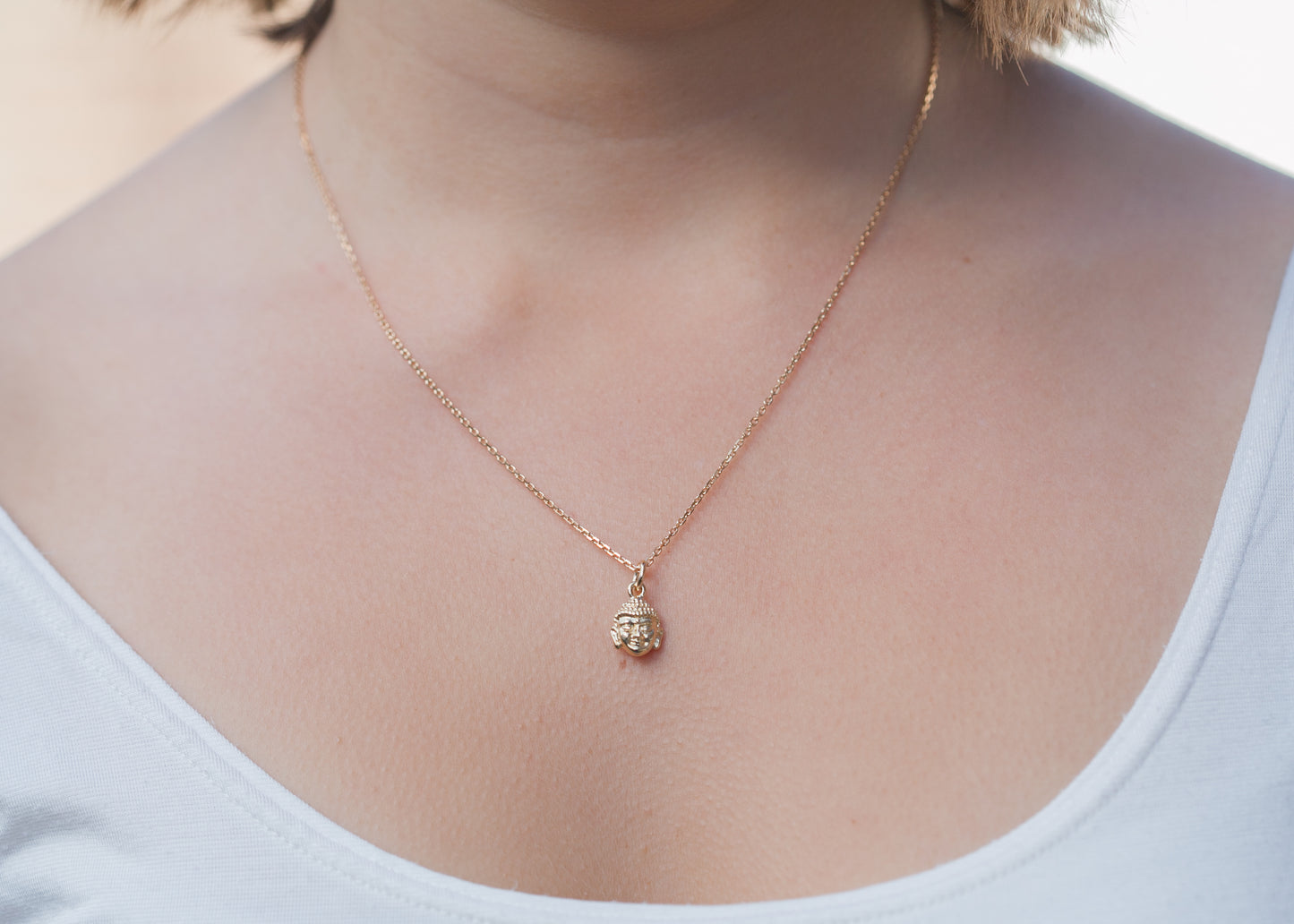 Kette mit Buddha-Anhänger - 16Karat vergoldet