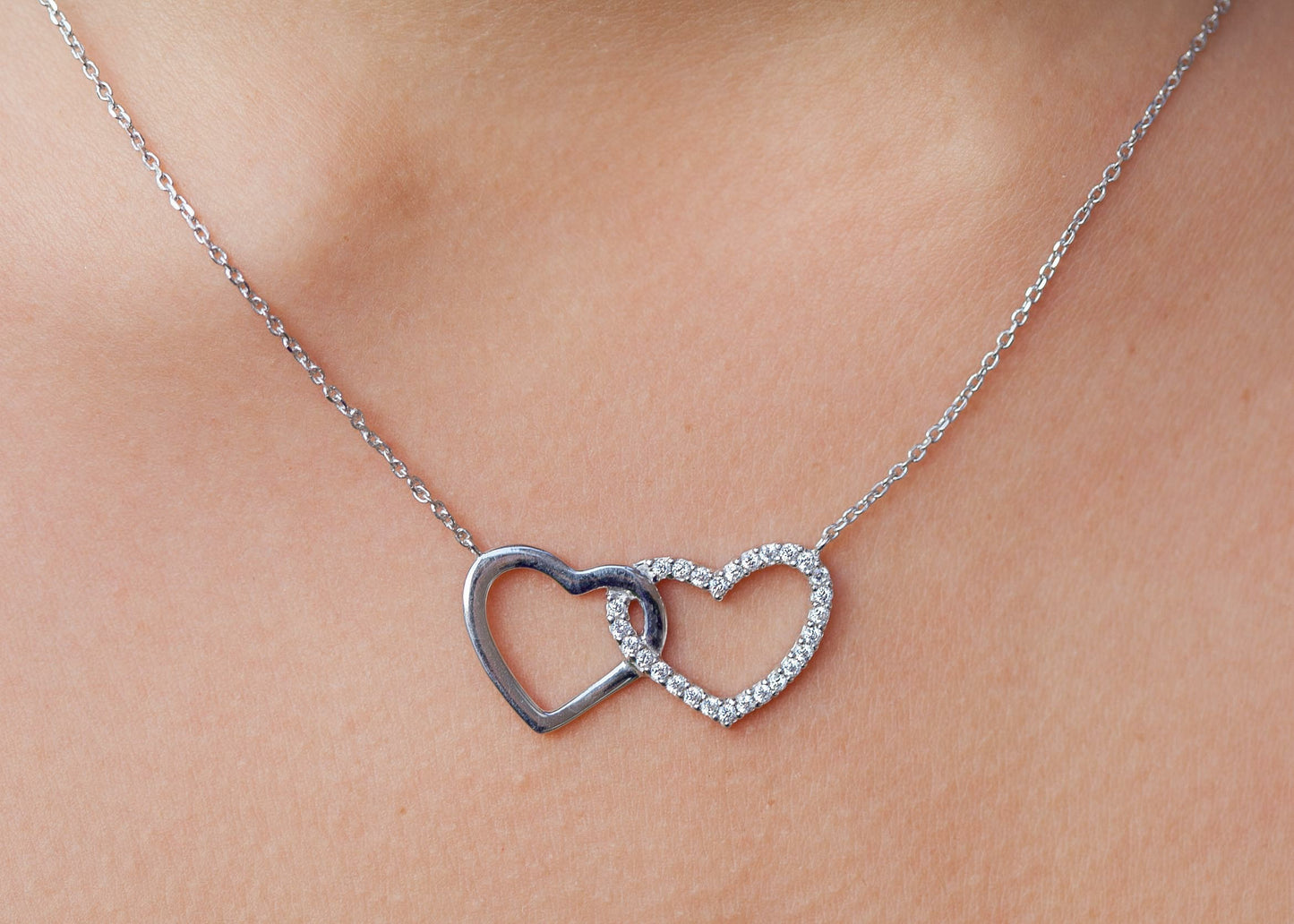 Halskette Herz Unendlichkeit Liebe aus Silber