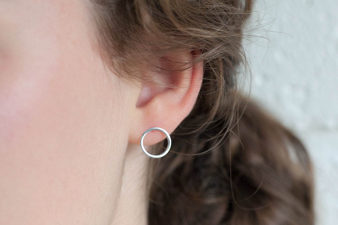 Ohrstecker Kreis aus Silber