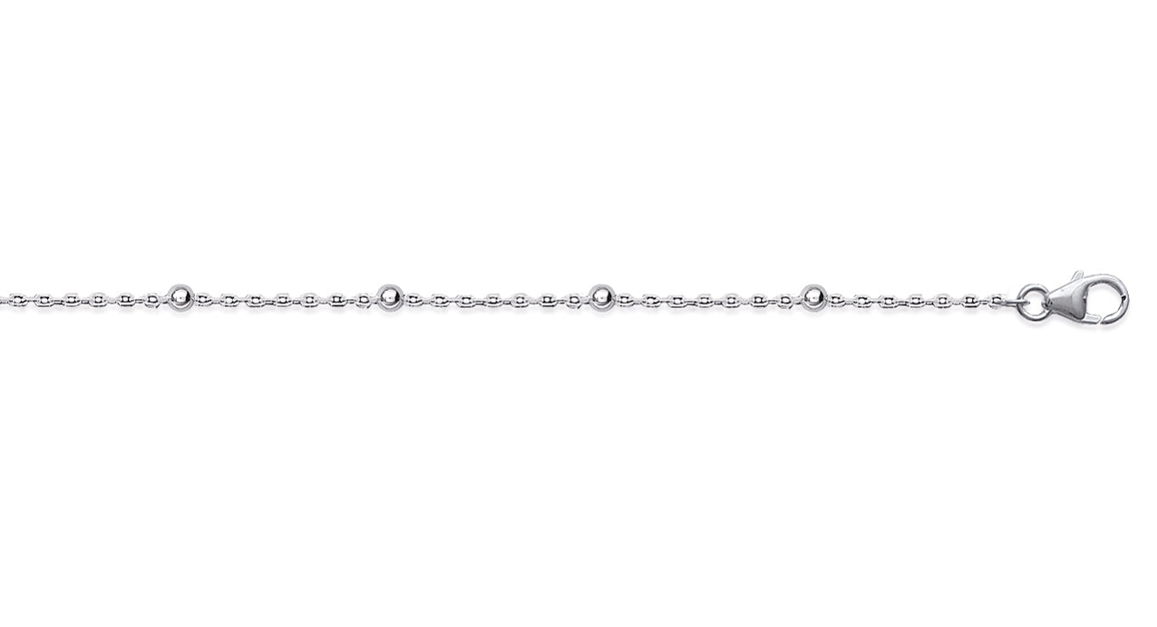 Ankerarmband mit Kugeln aus Silber