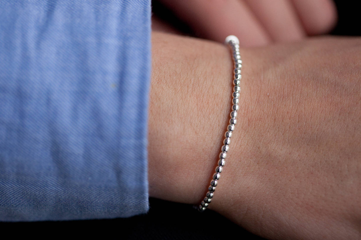 Kugelarmband mit Perle aus Silber