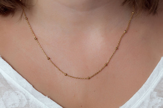 Kette Kugeln - 16Karat vergoldet