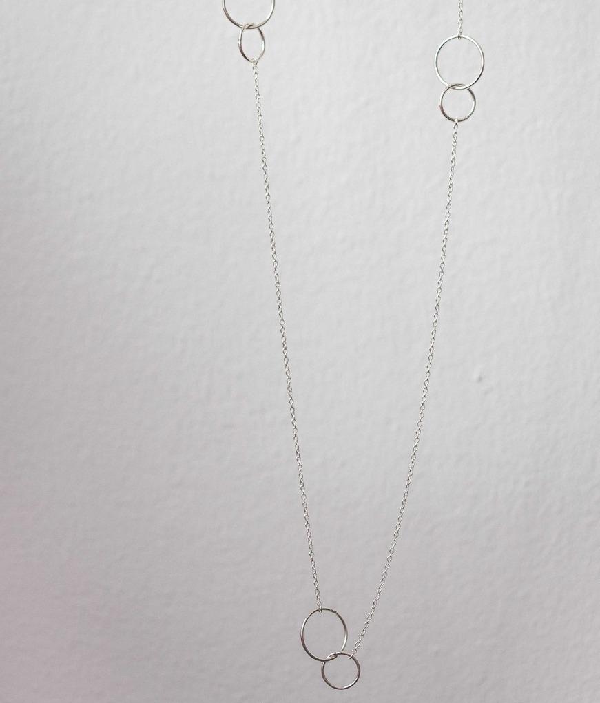 Lange Kette mit ringen aus Silber