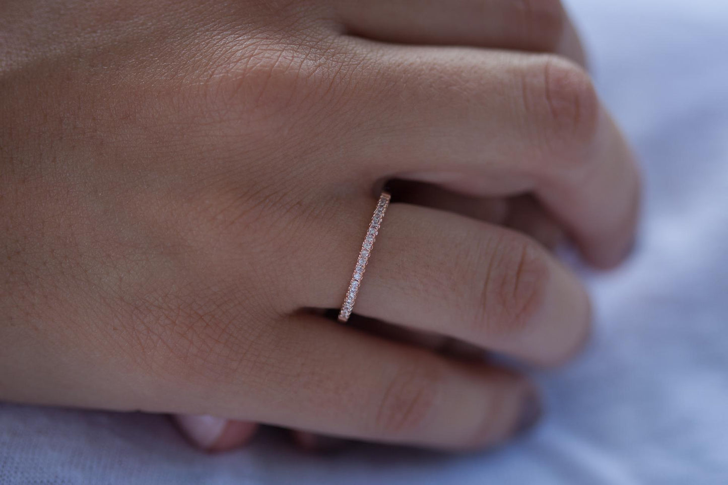 Ring mit Zirkonia | 16Karat vergoldet Roségold