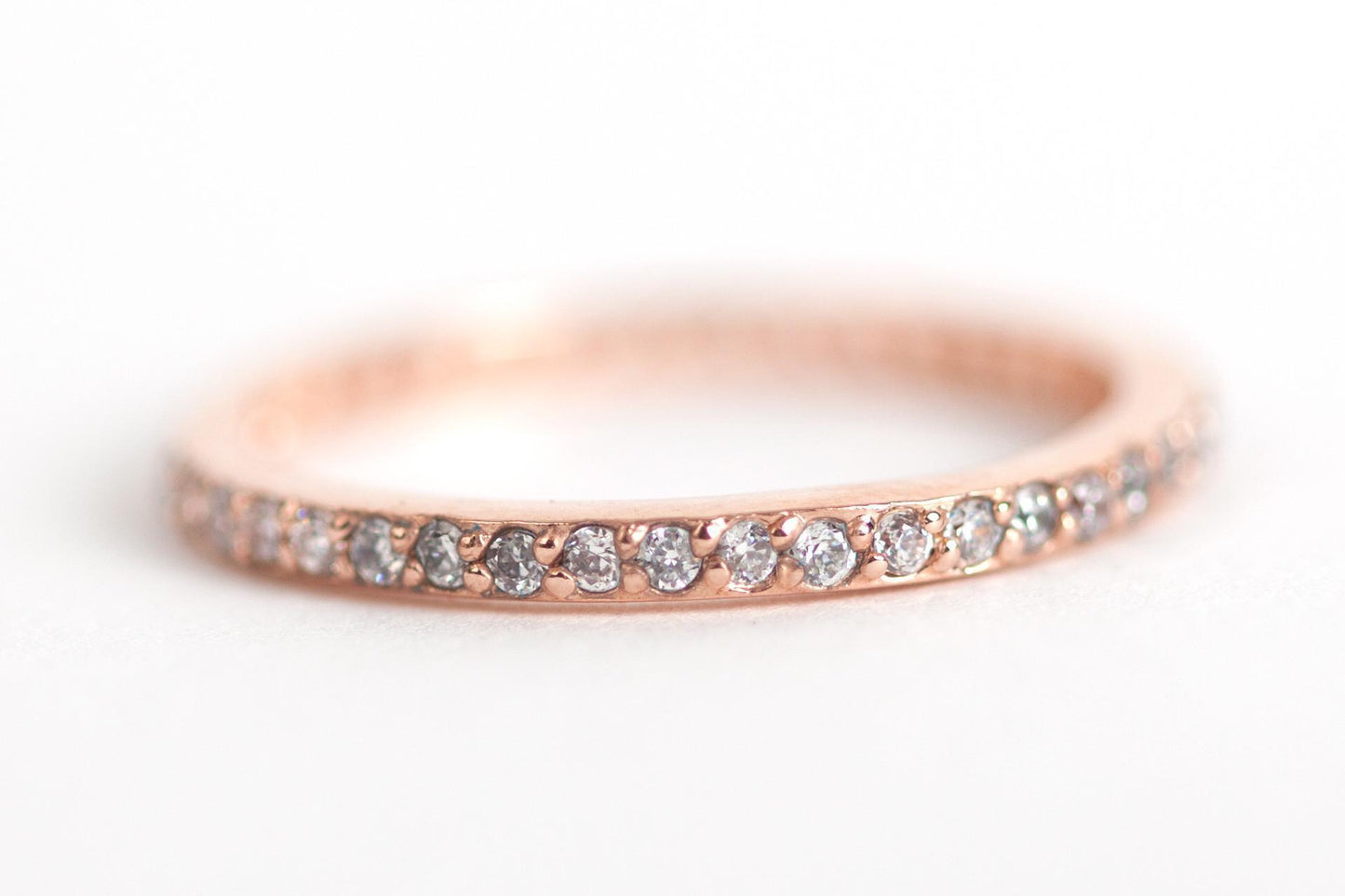 Ring mit Zirkonia | 16Karat vergoldet Roségold