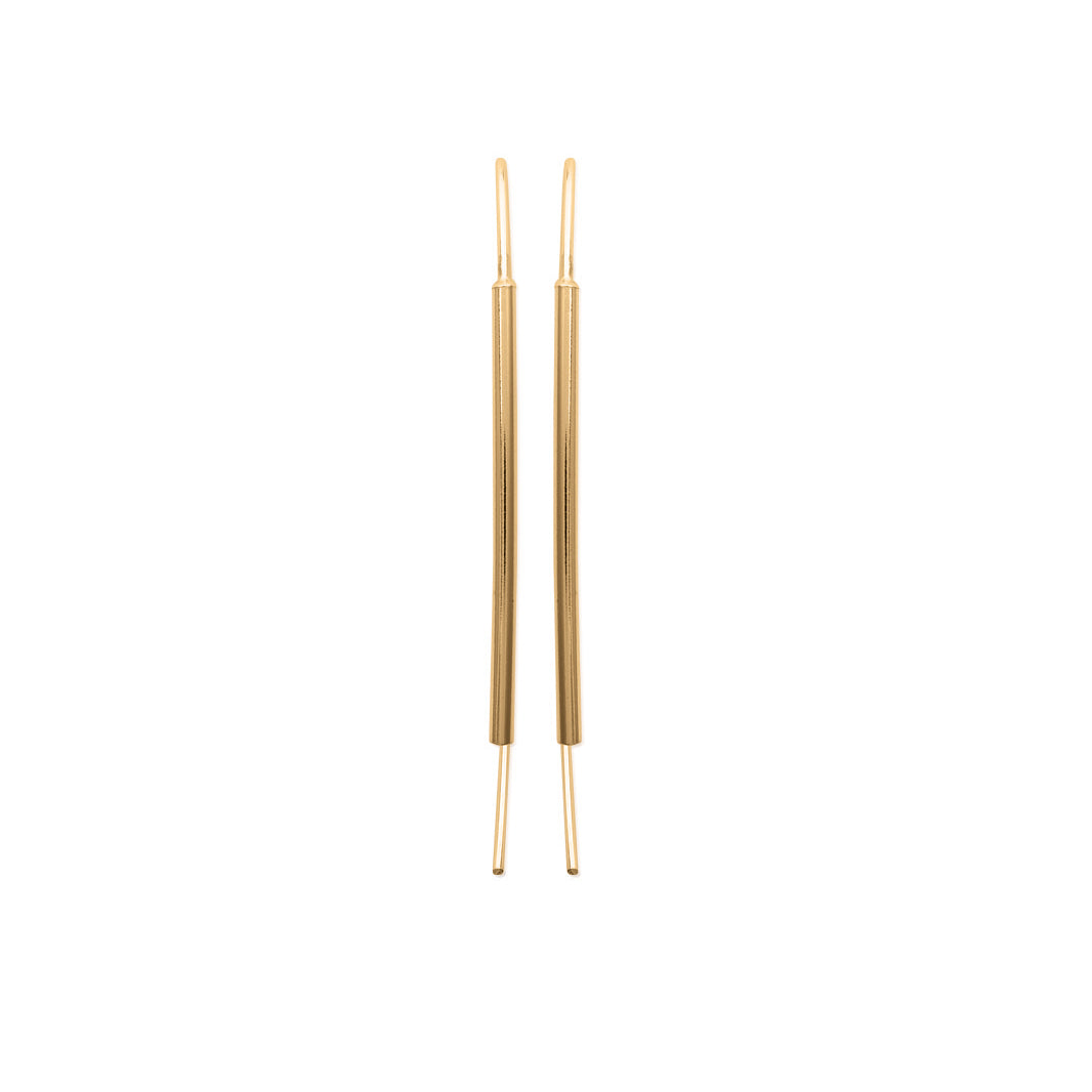 Minimalistische offene Creolen - 16Karat vergoldet
