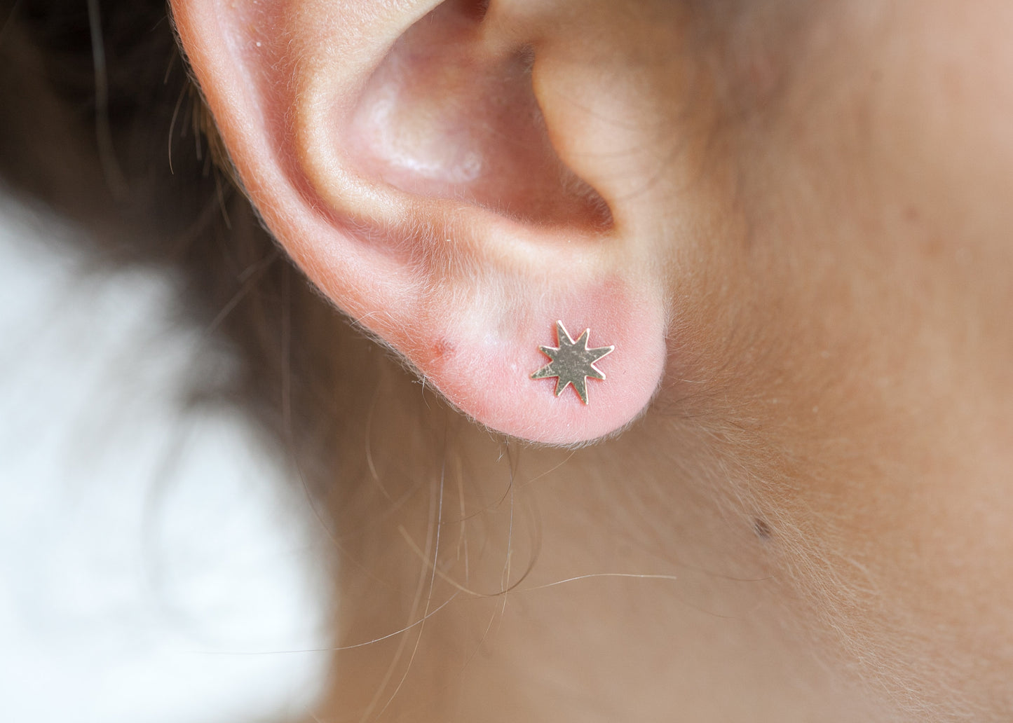 Nordstern Ohrstecker |16 Karat Rosévergoldet