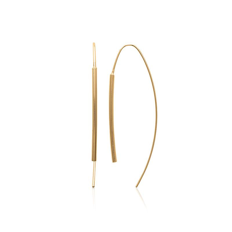 Minimalistische offene Creolen - 16Karat vergoldet