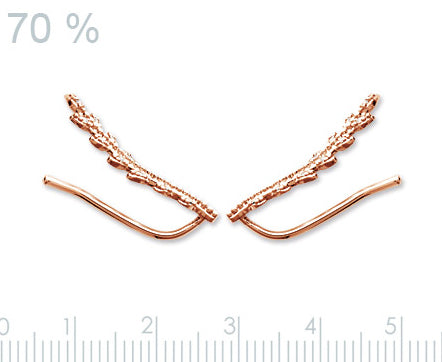 Ohrklemme Blätter-Design Rosévergoldet - Ear Climber