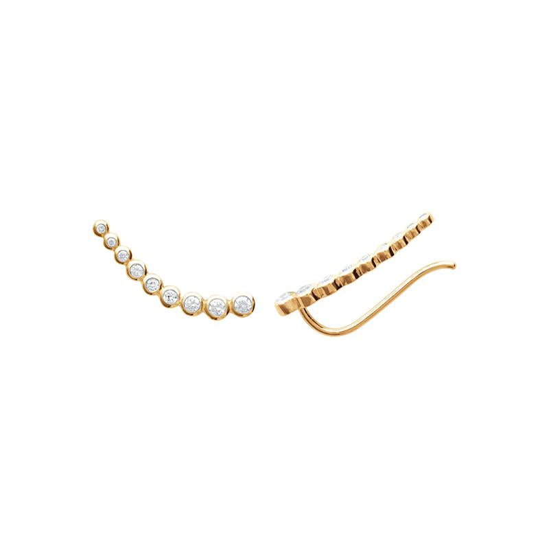 Ohrklemme mit Zirkonia Vergoldet - Ear Climber