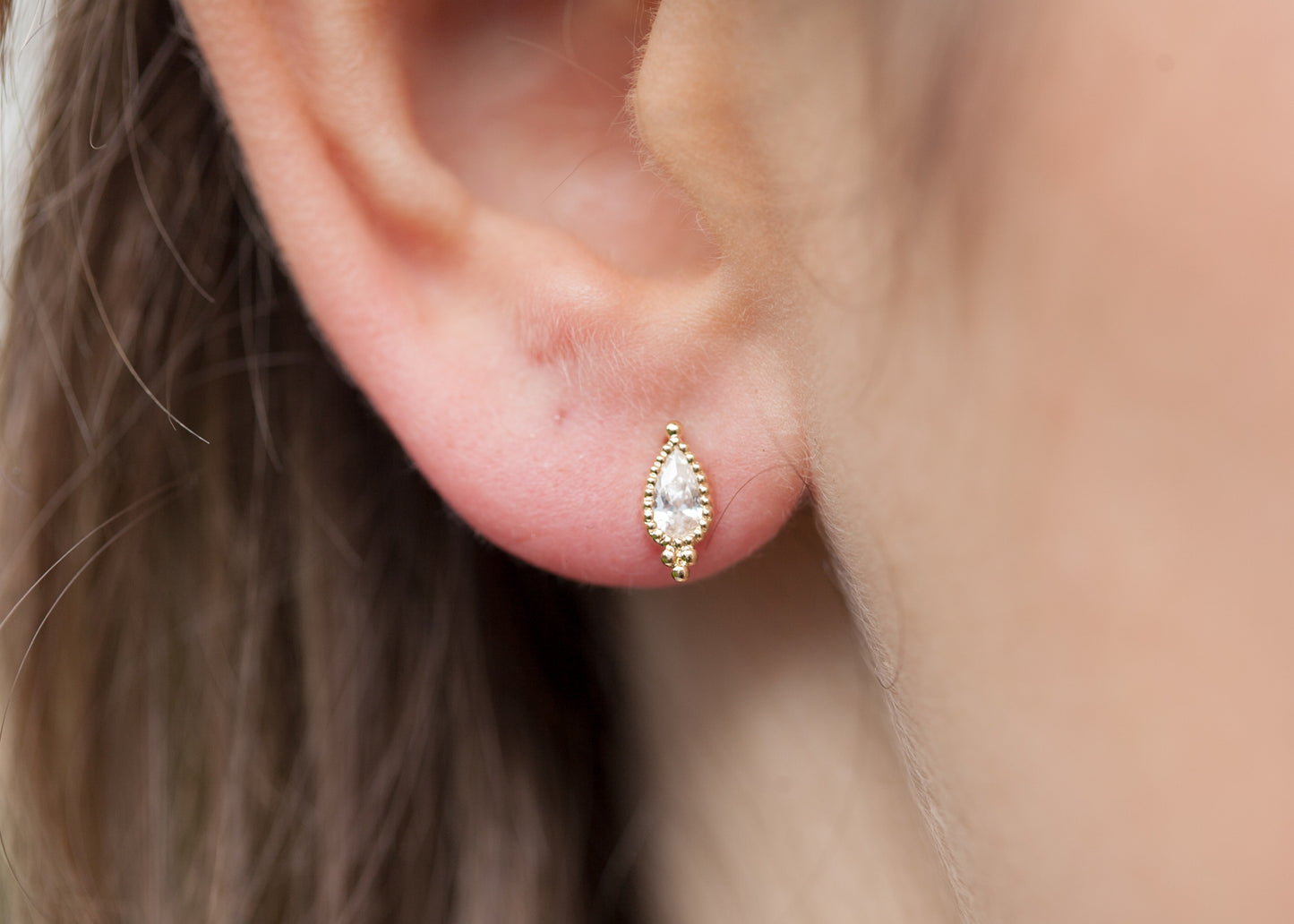 Ohrstecker Bindi Vergoldet - Ohrringe für Damen