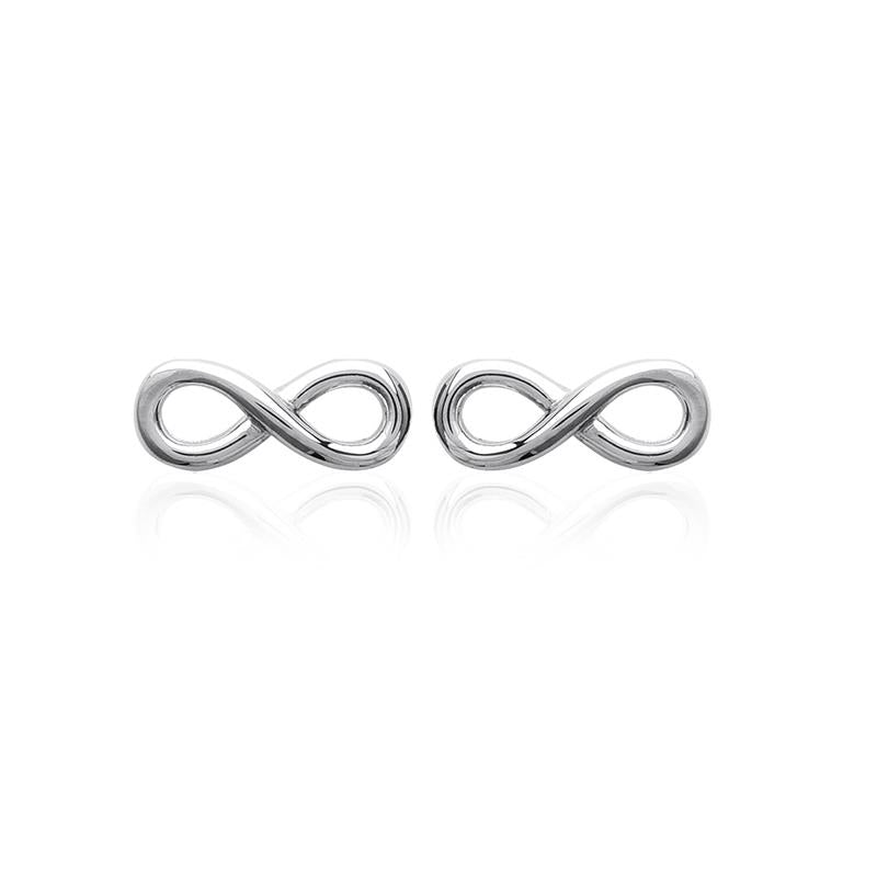 Ohrringe Stecker Infinity Symbol Unendlichkeit Silber