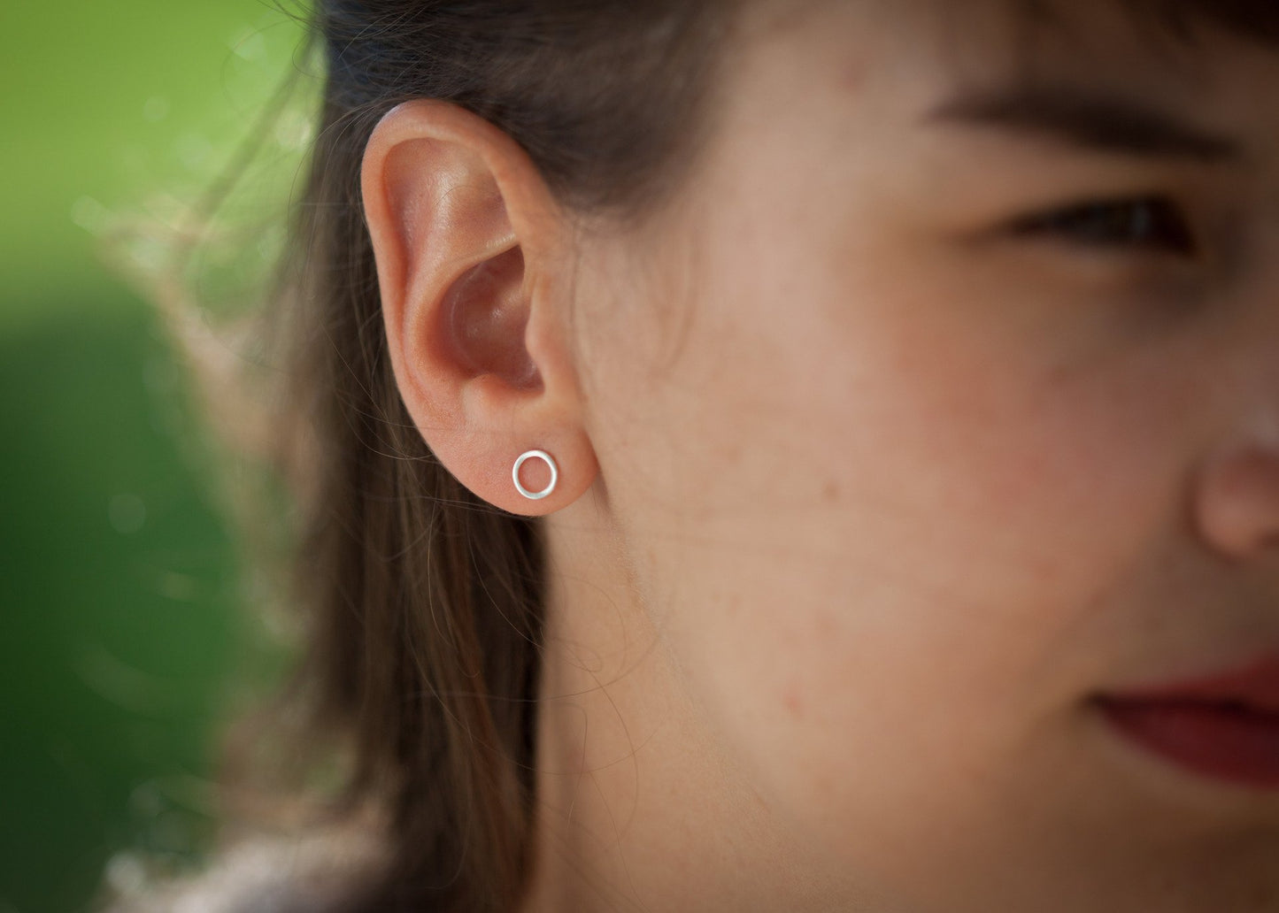 Ohrstecker kreisförmig aus Silber