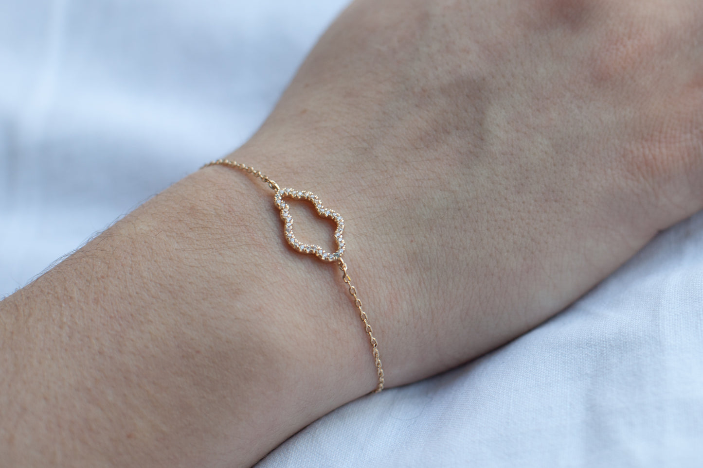 Armband mit Wolke aus Zirkonia, vergoldet