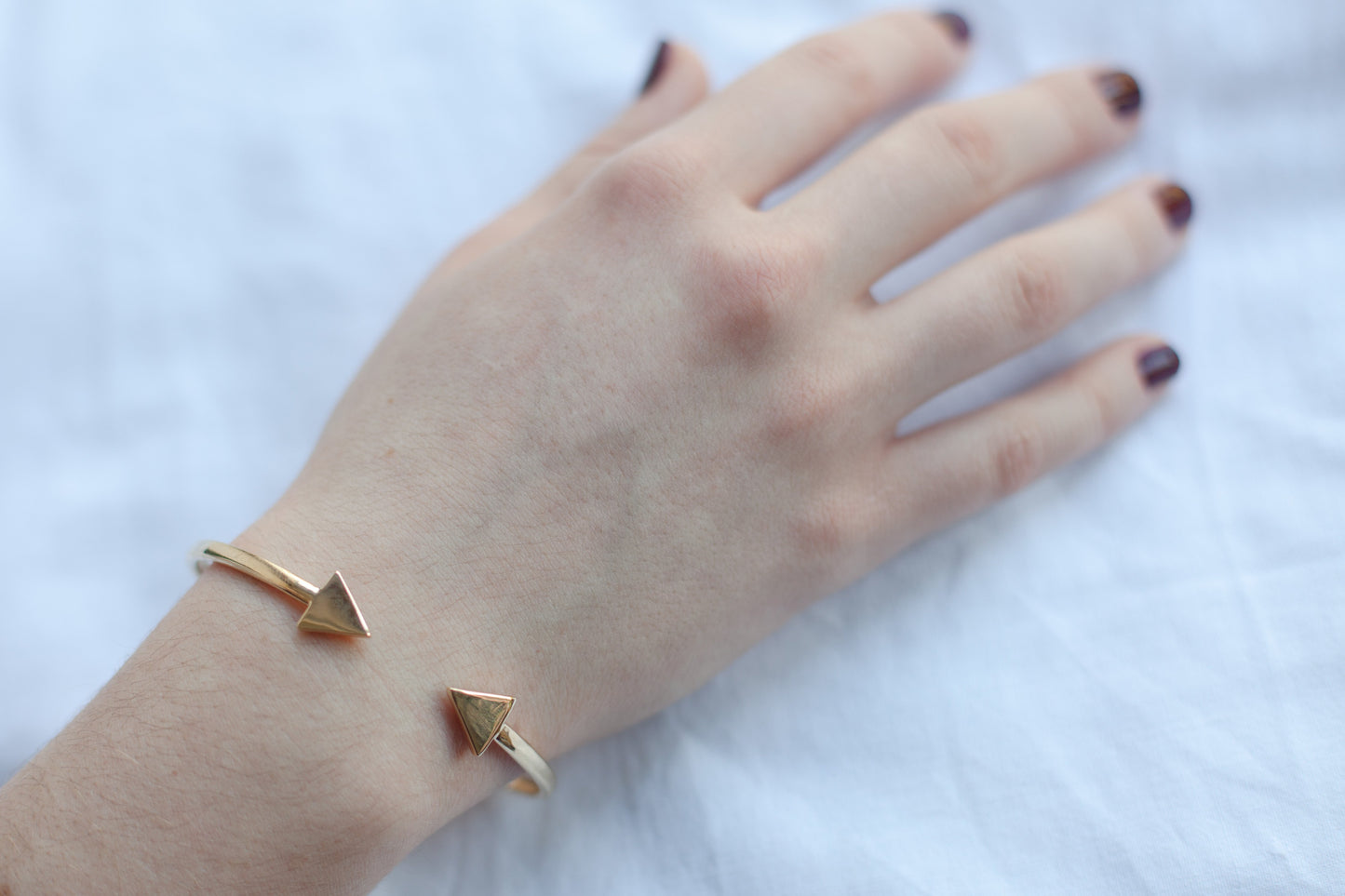 Armreif mit Triangeln vergoldet