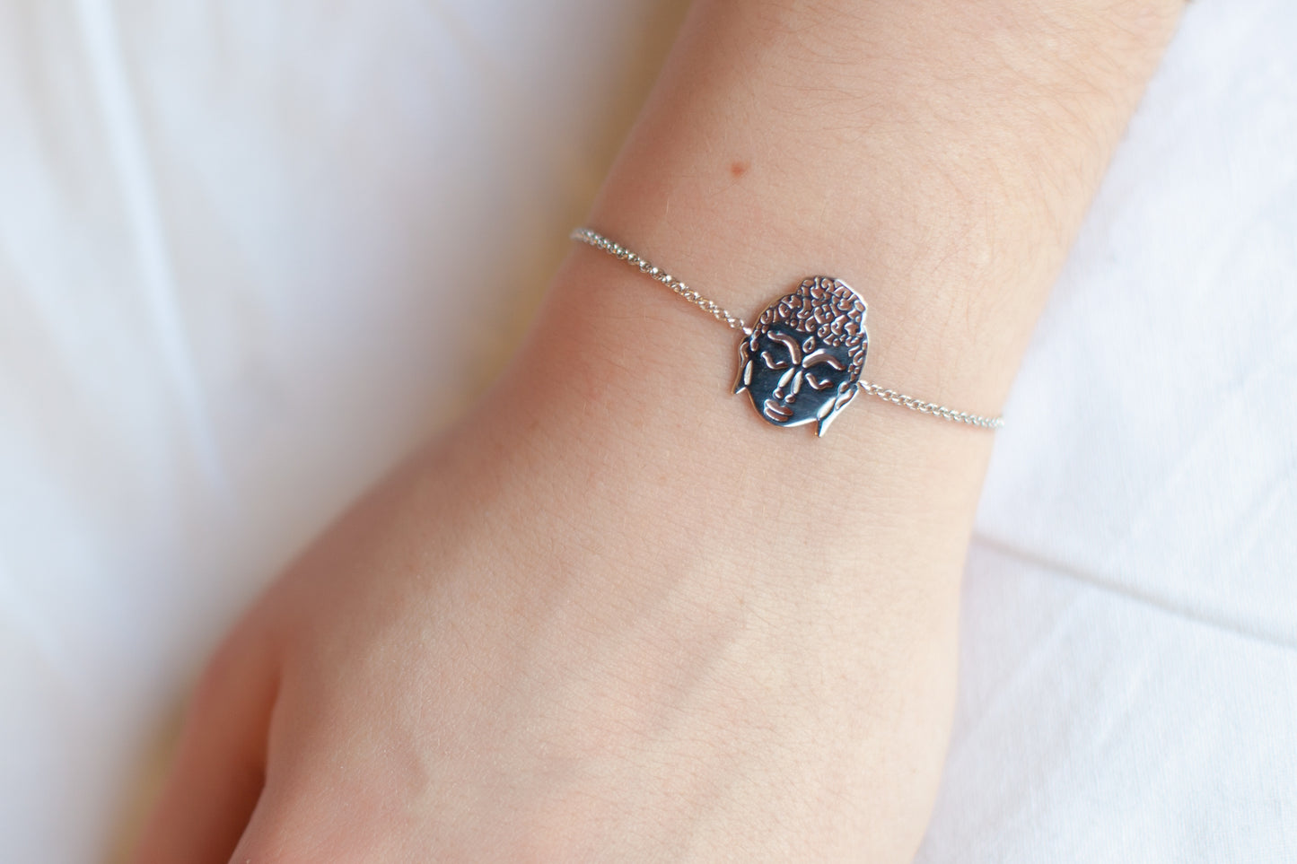 Armband mit Buddha aus 925er Silber