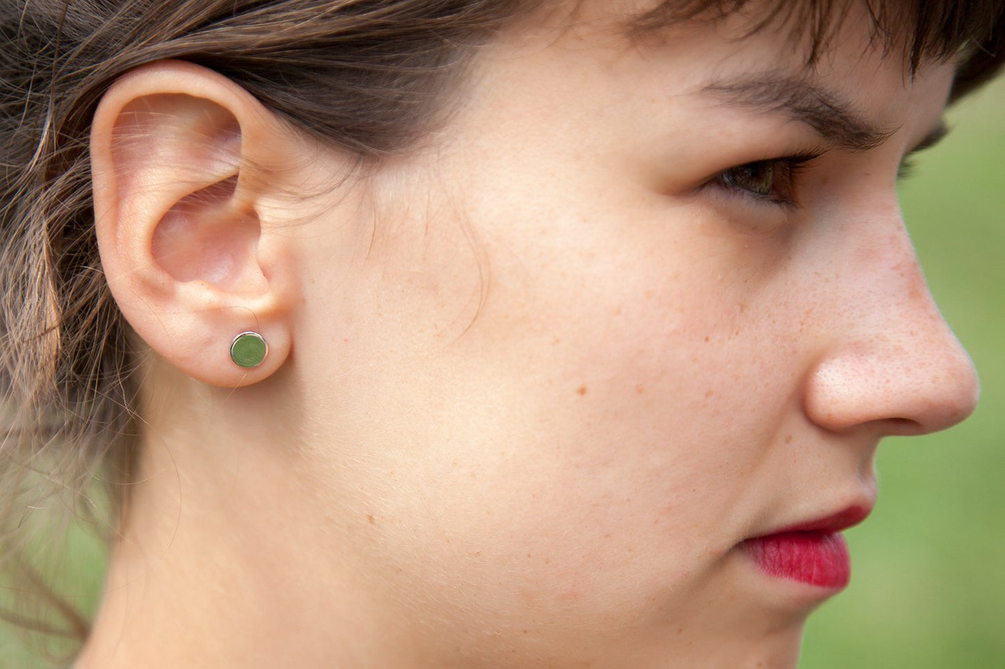 Ohrstecker Kreis aus Silber