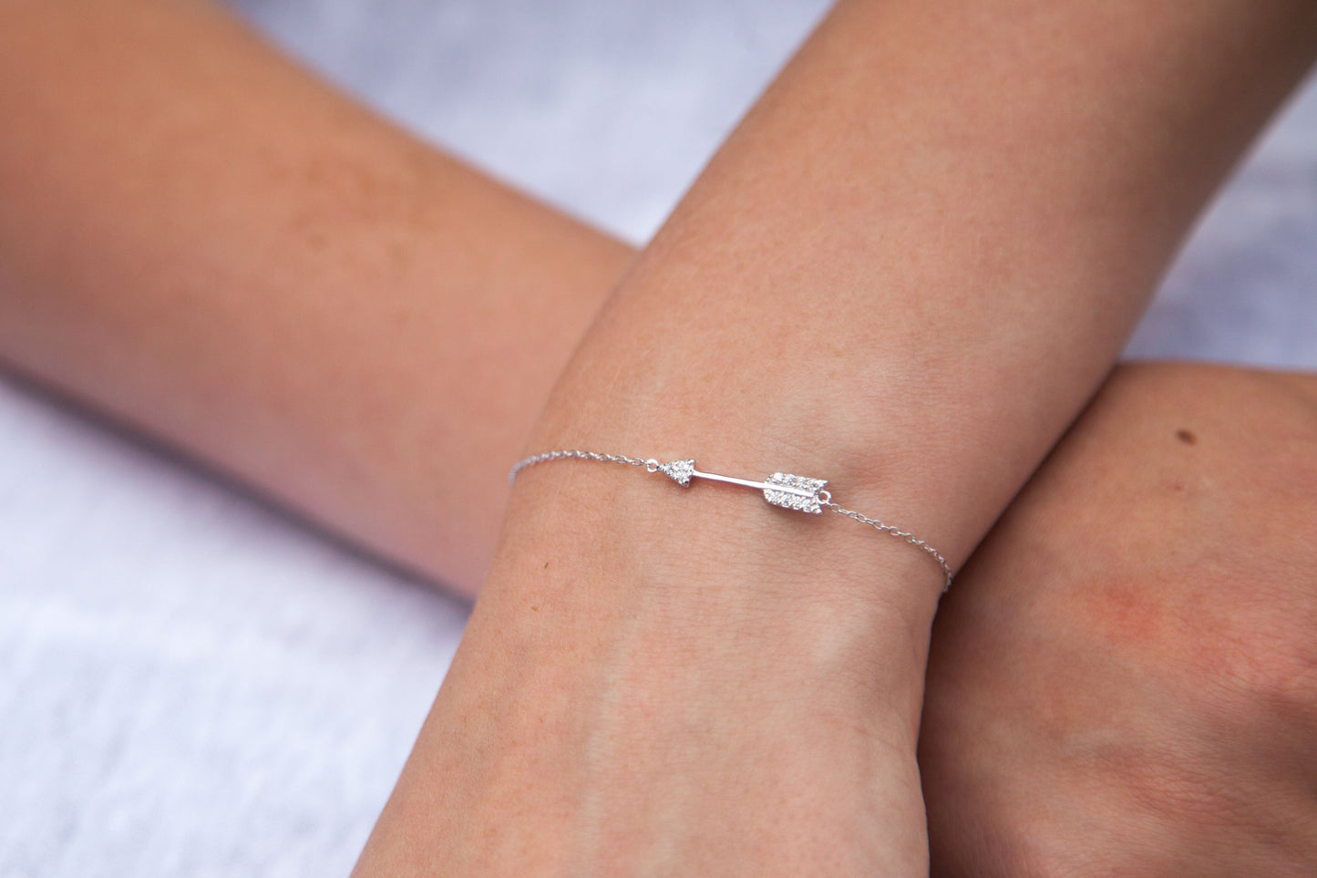 Armband mit Pfeil-Anhänger, 925 Silber