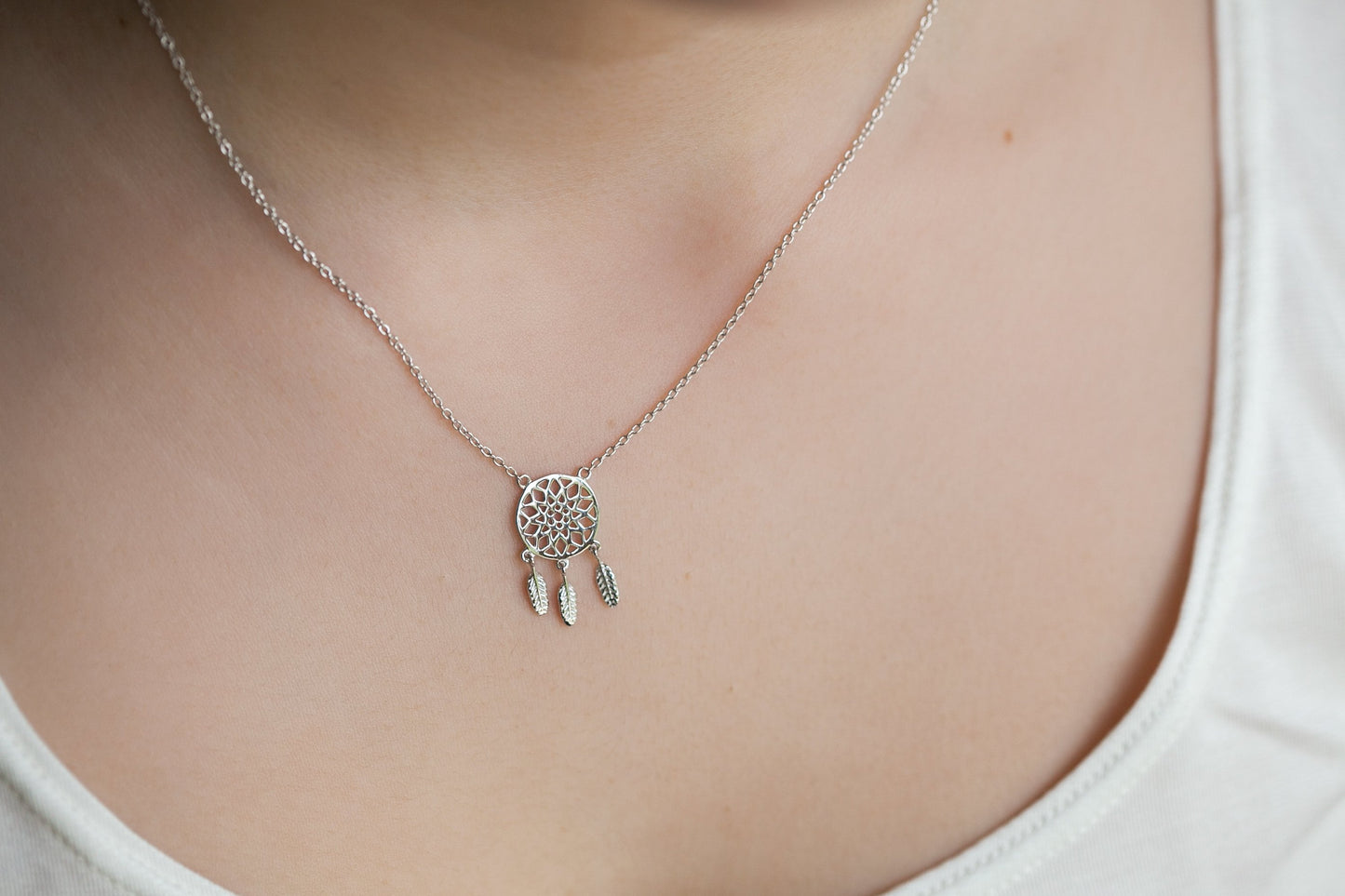 kette mit traumfänger aus silber