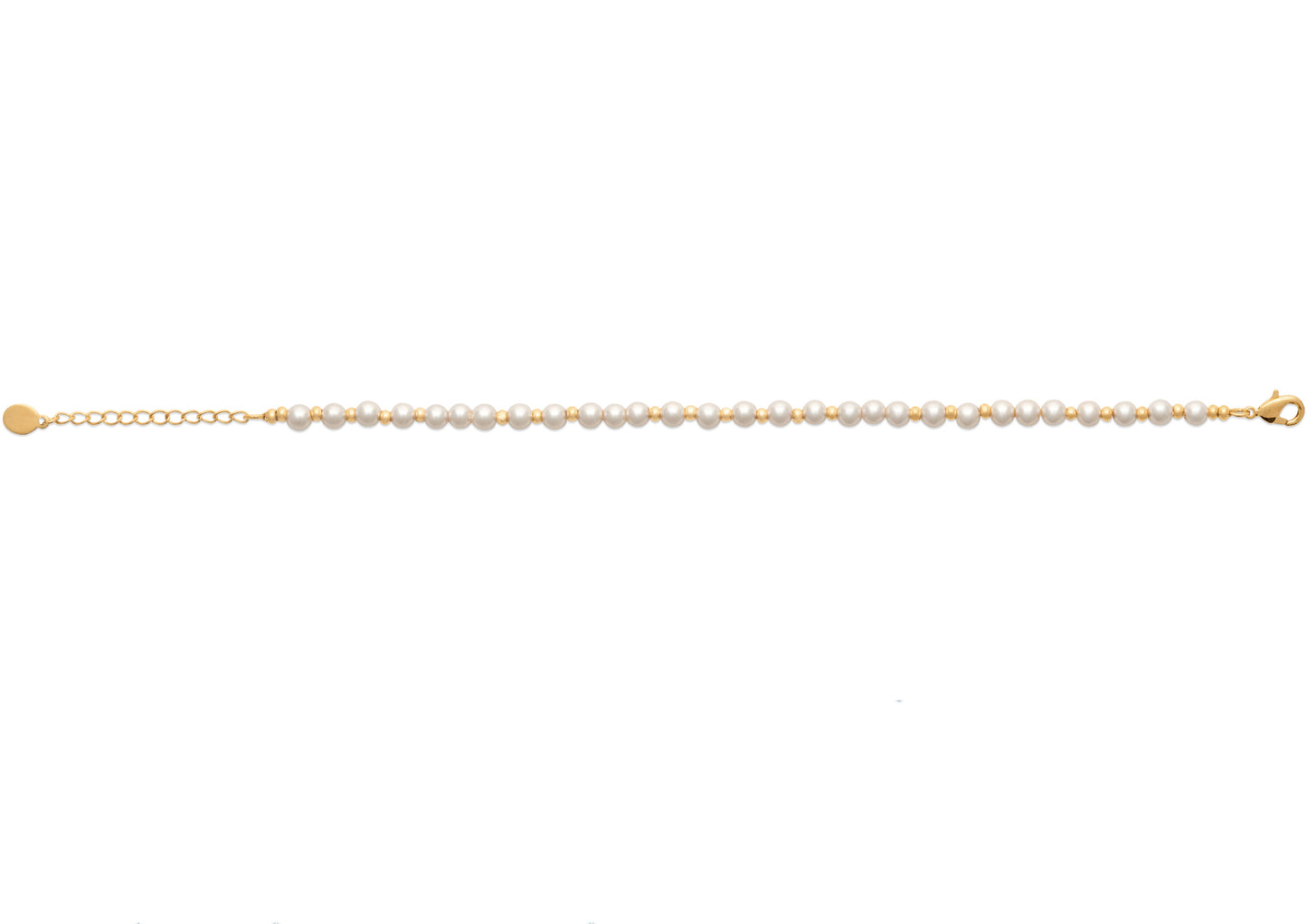 Zeitloses Perlenarmband - 18K vergoldet