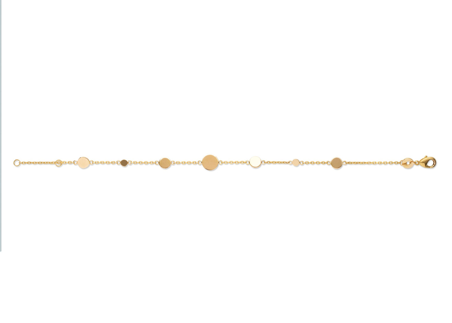 Armband mit 7 Plättchen vergoldet - Boho Armband für Damen