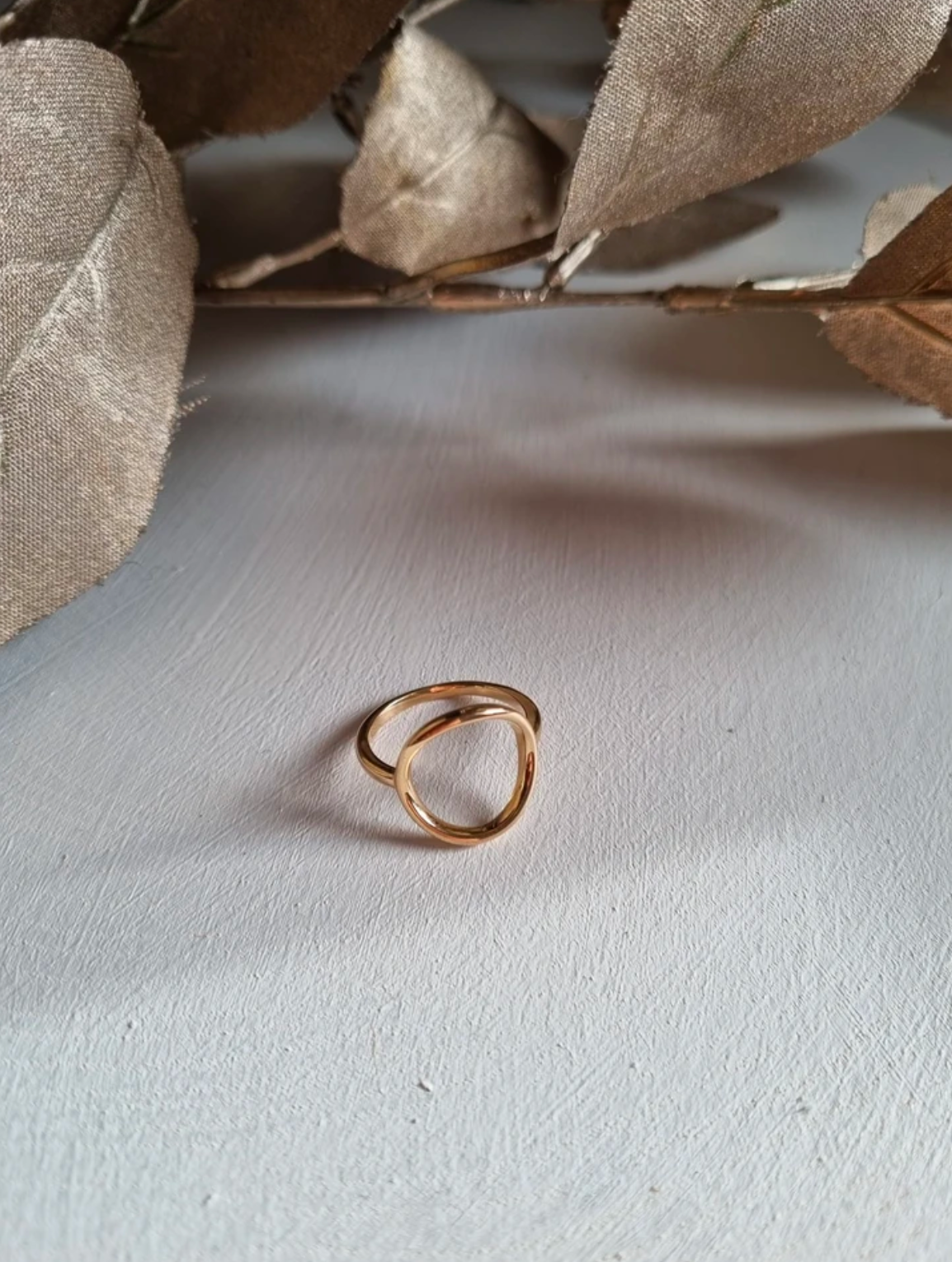 Ring mit kreis vergoldet