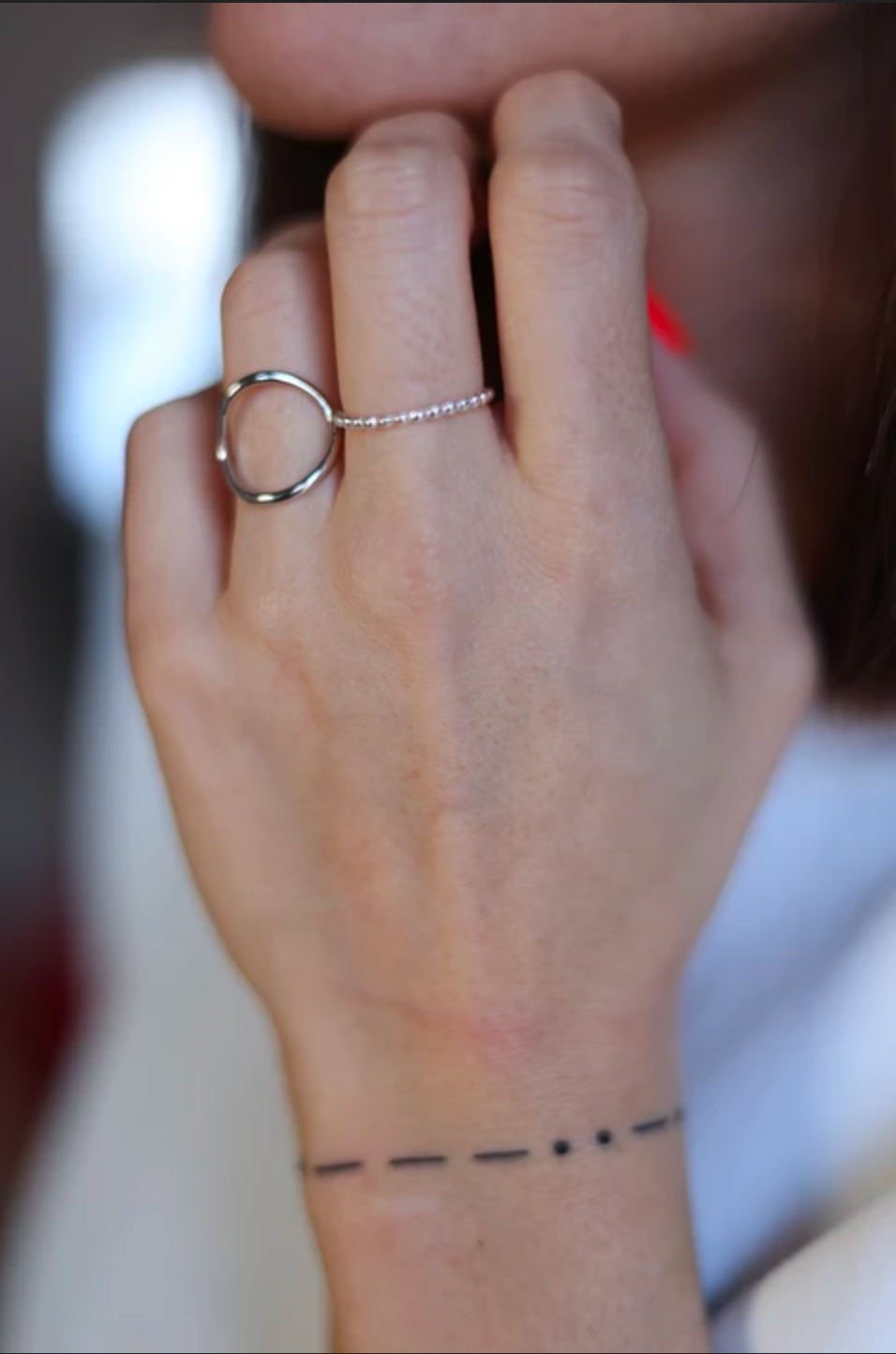 Ring mit kreis aus Silber