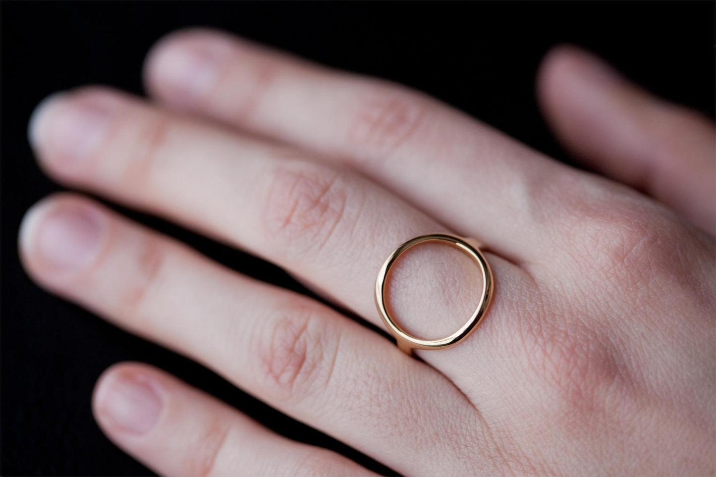 Ring mit Kreis | 16Karat vergoldet