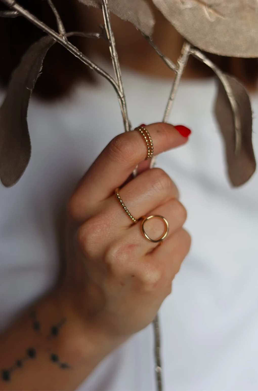 ring mit perlen vergoldet