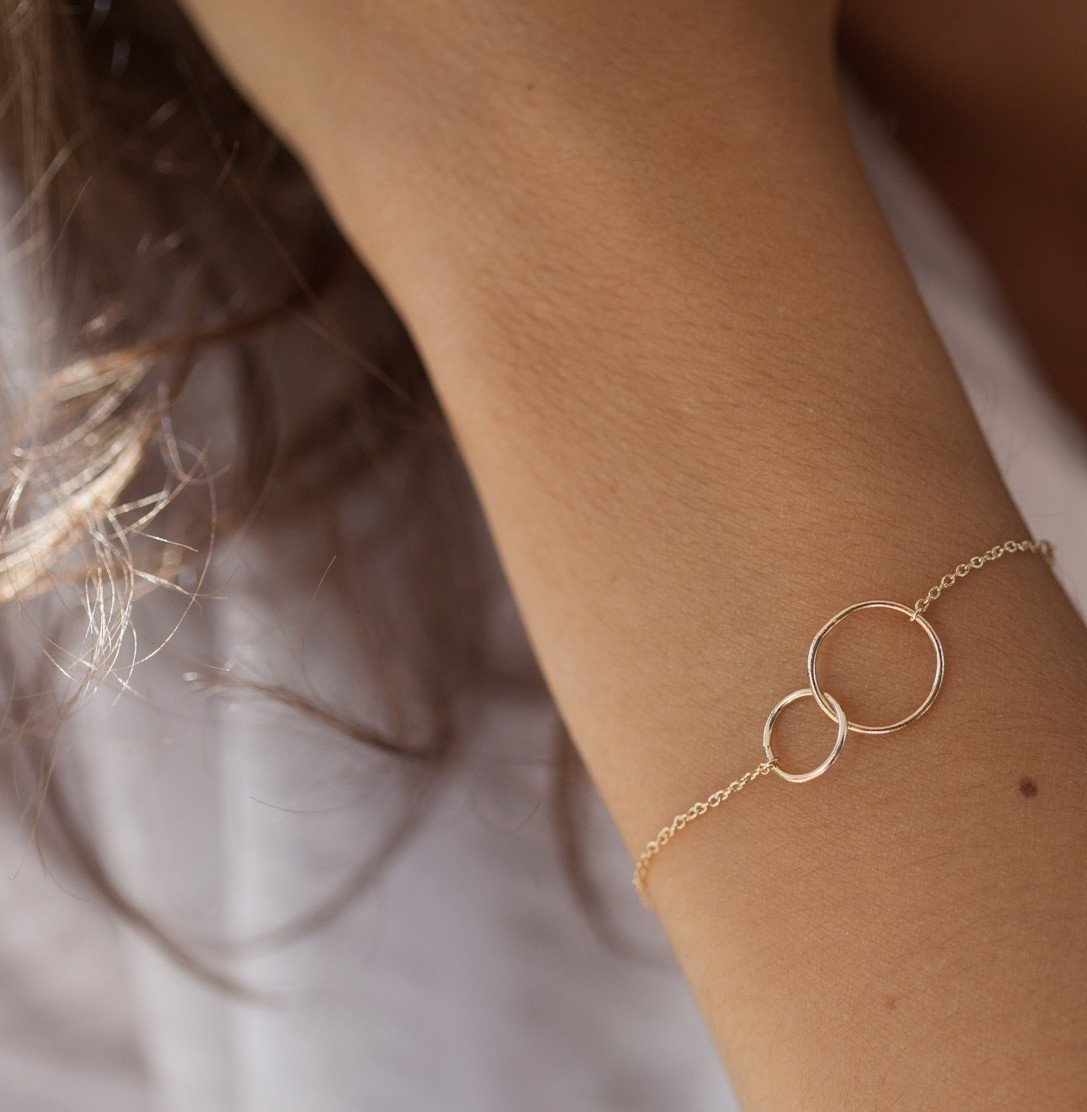 ringen armband vergoldetArmband mit Ringen | 16Karat vergoldet