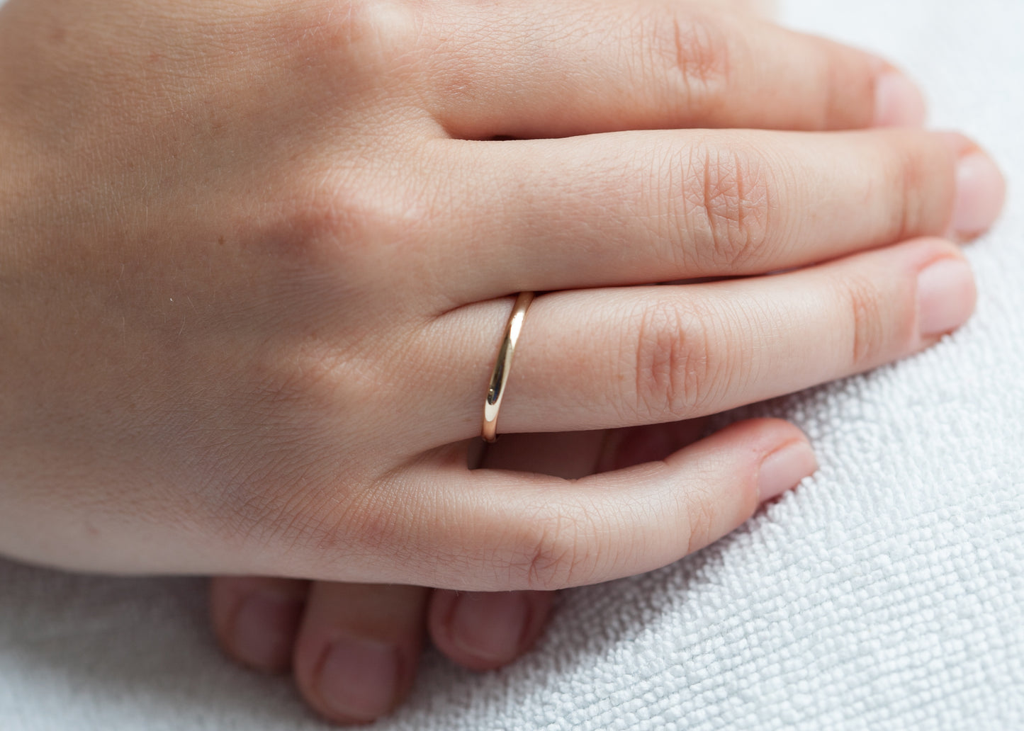 Schlichter Ring - 16 Karat vergoldet