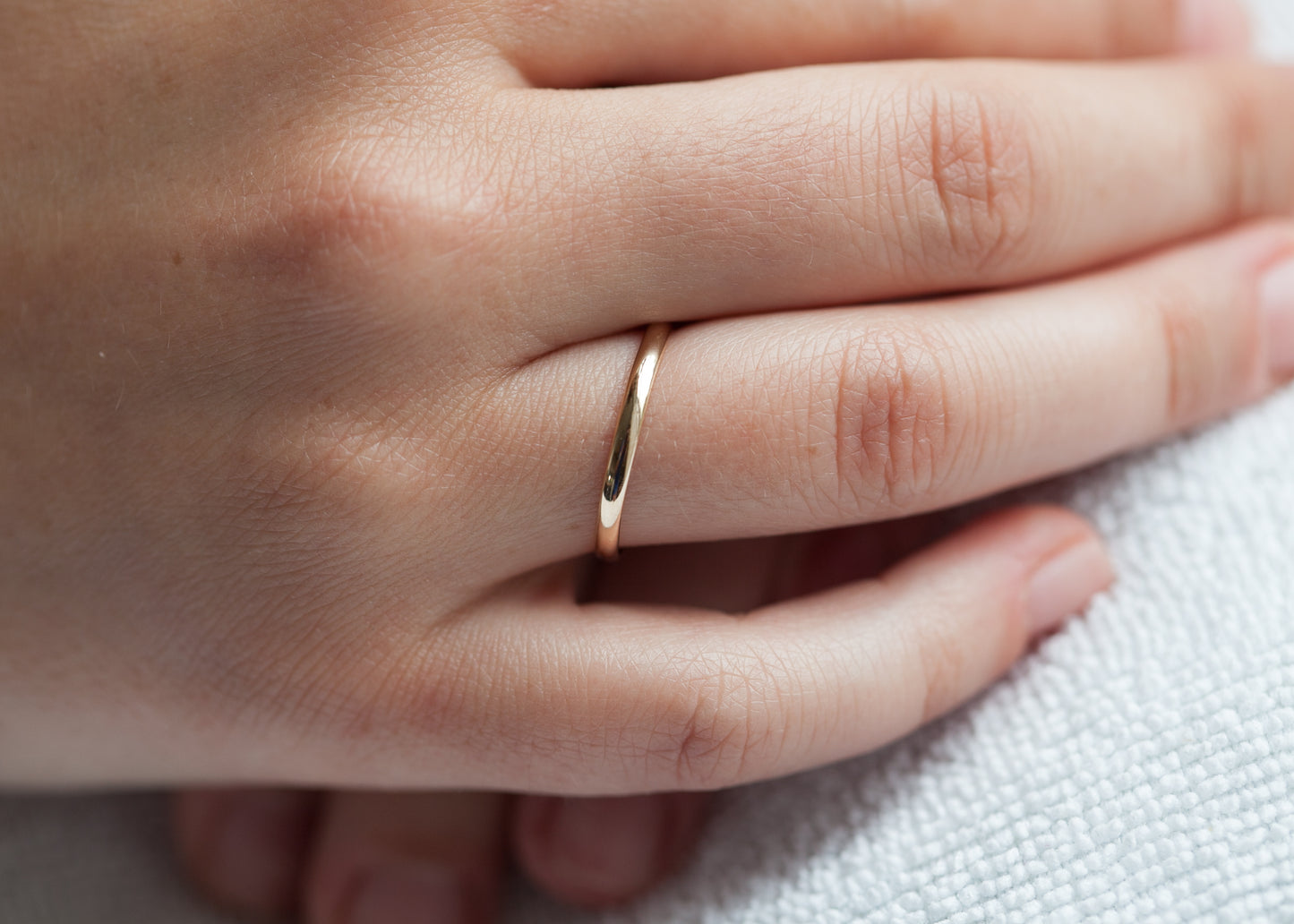 Schlichter Ring - 16 Karat vergoldet